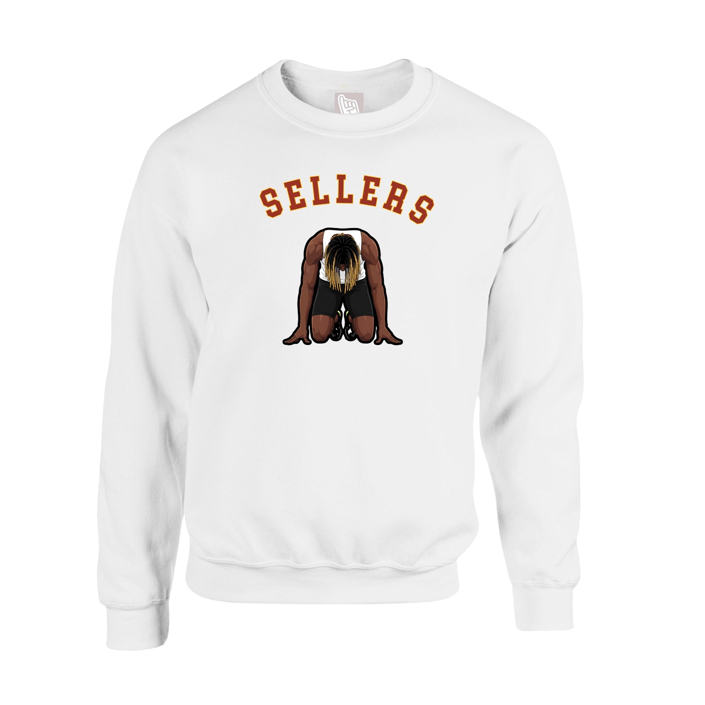 Fleece Crew — Shirsey Arch in White