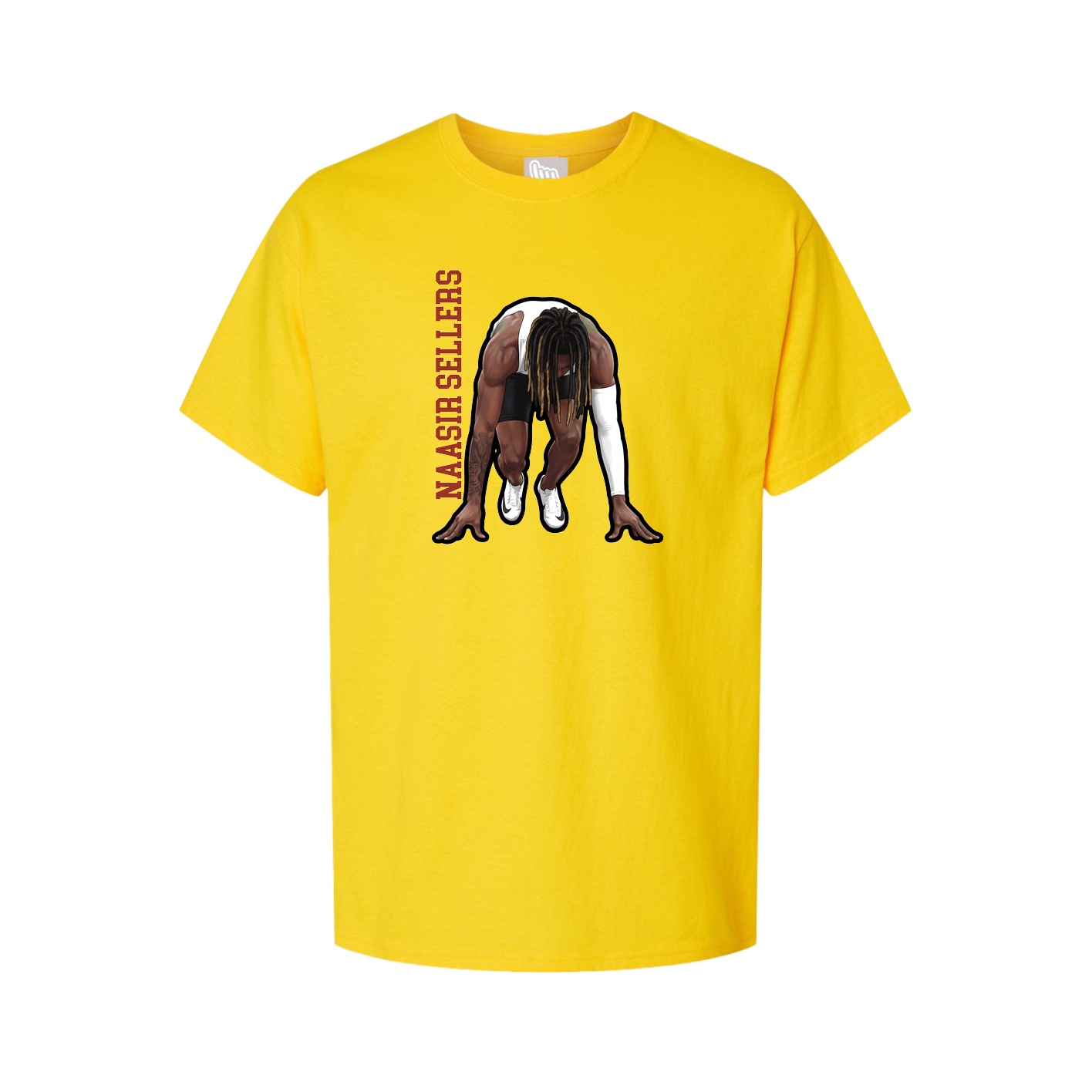 Tee — Name Vertical in Gold