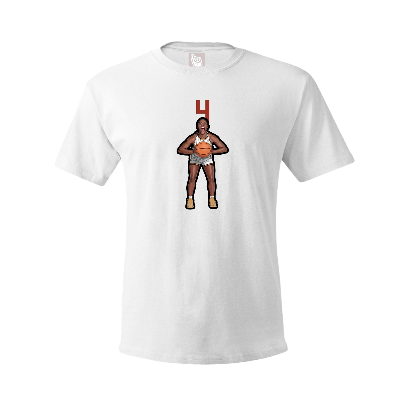 Youth Tee — Number Top in White