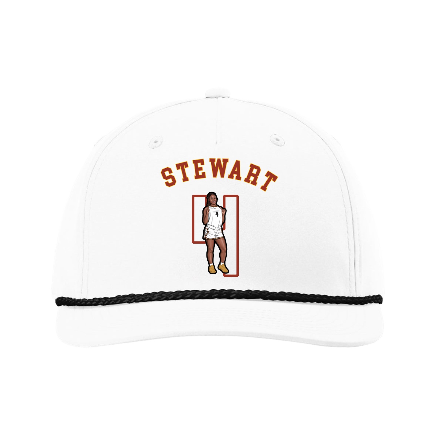 Five-Panel Classic Rope Cap — Shirsey Arch in White
