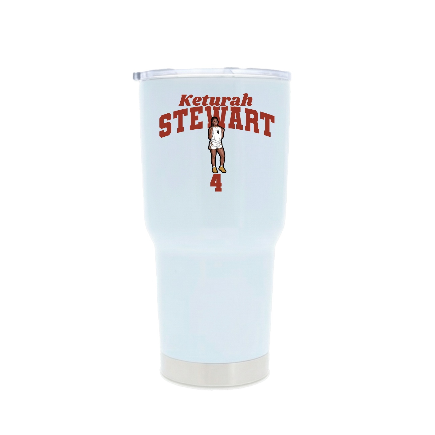 30oz Stainless Steel Tumbler — Signature Arch in White