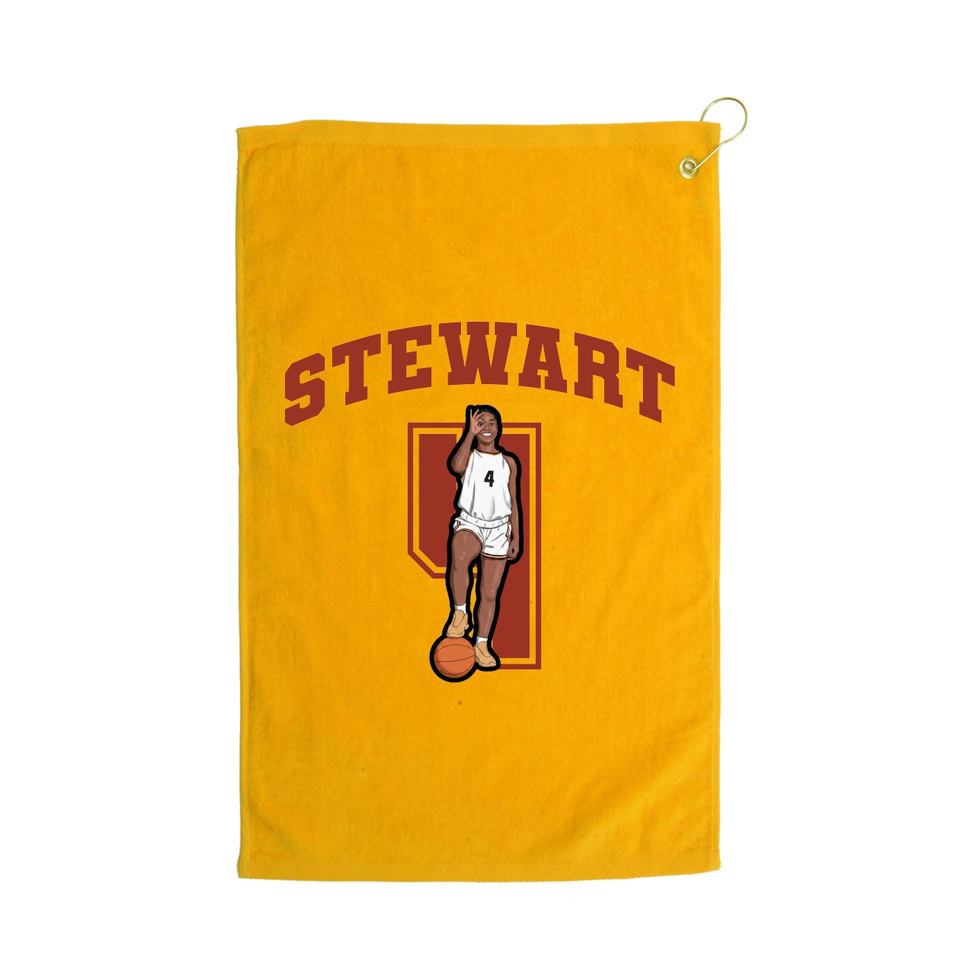 Golf Towel — Number in Gold