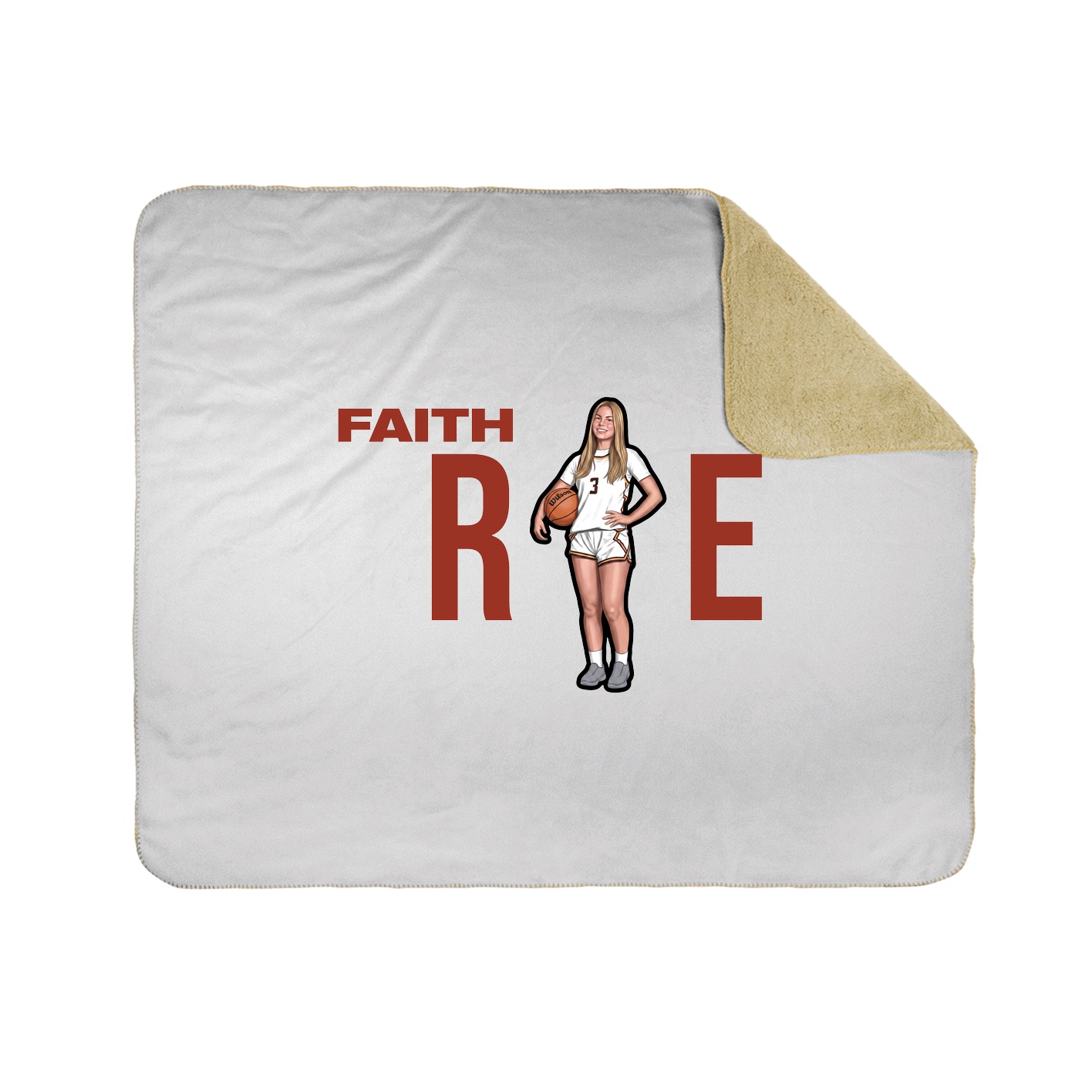 Throw Blanket — Player Name in White
