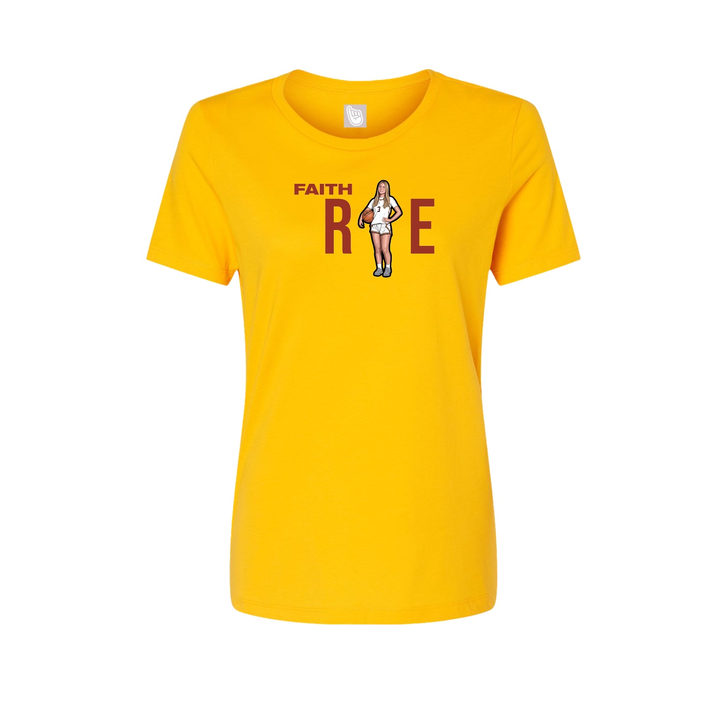 Fitted Women's Tee — Player Name in Gold