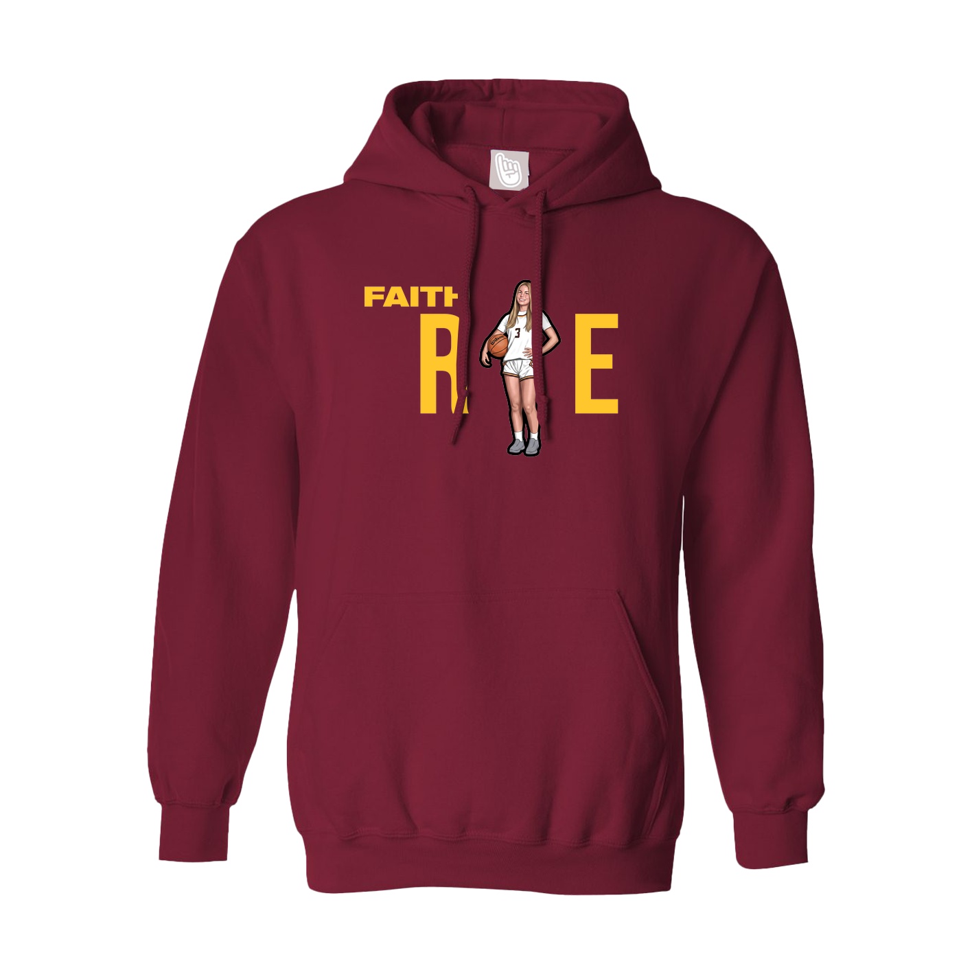 Hoodie — Player Name in Cardinal