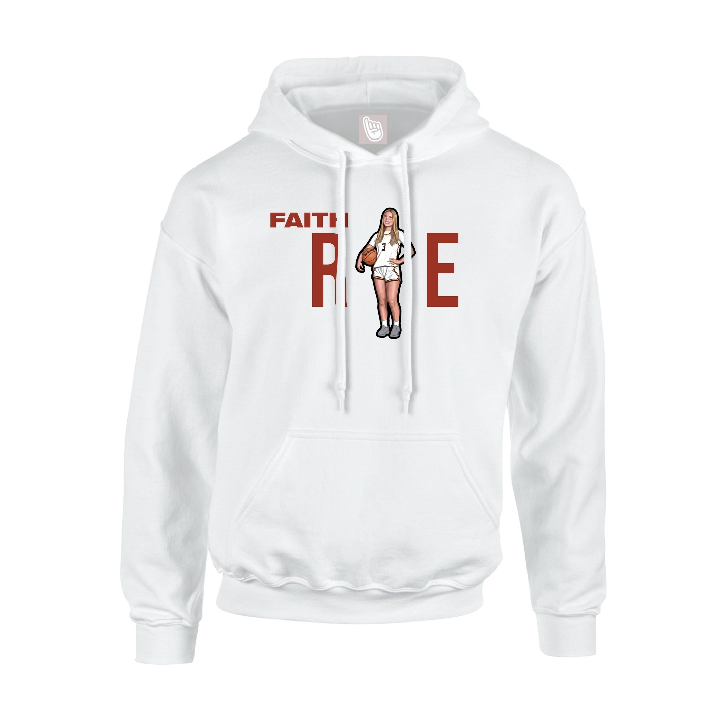 Youth Hoodie — Player Name in White