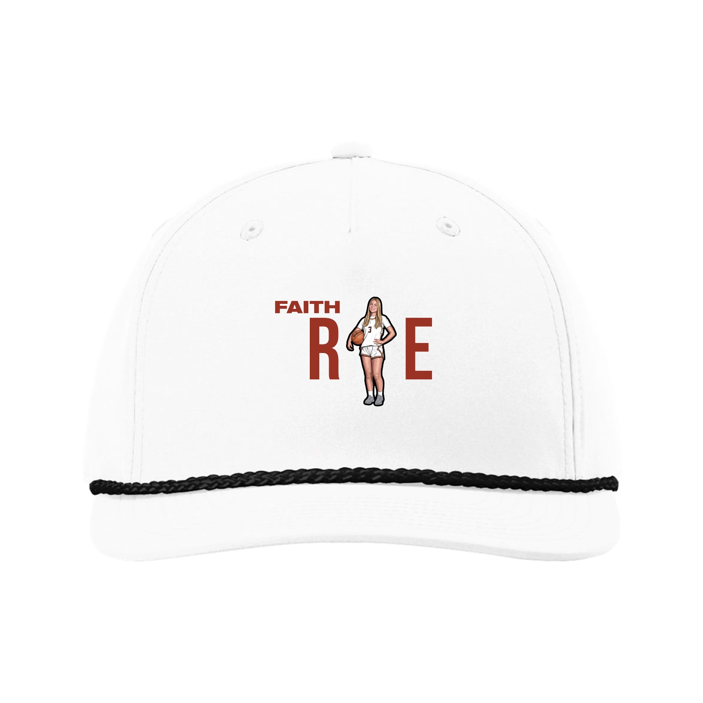Five-Panel Classic Rope Cap — Player Name in White