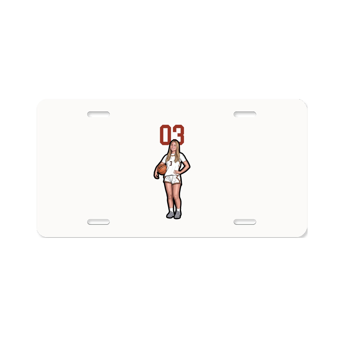 License Plate — Number Top in Classic