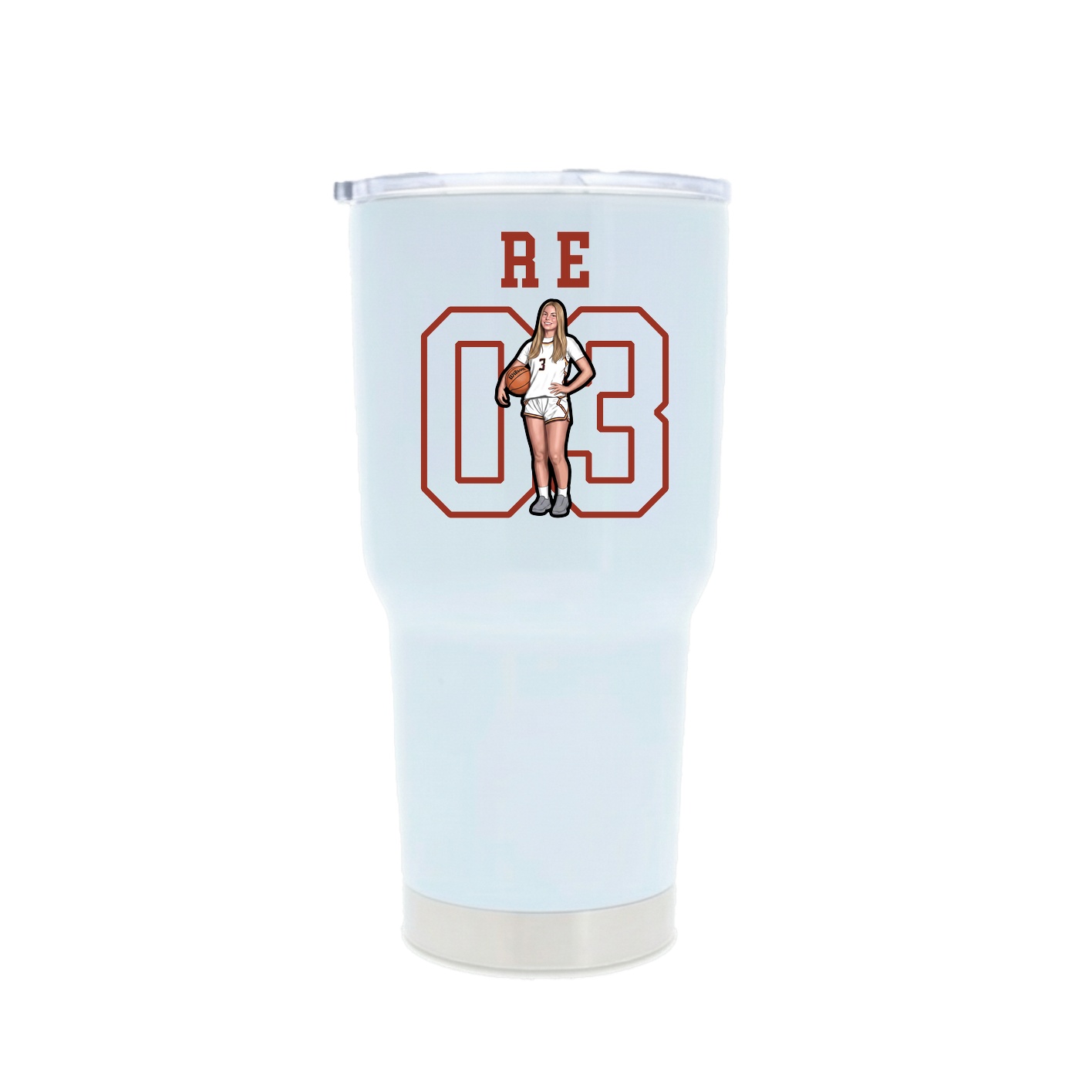 30oz Stainless Steel Tumbler — Shirsey in White