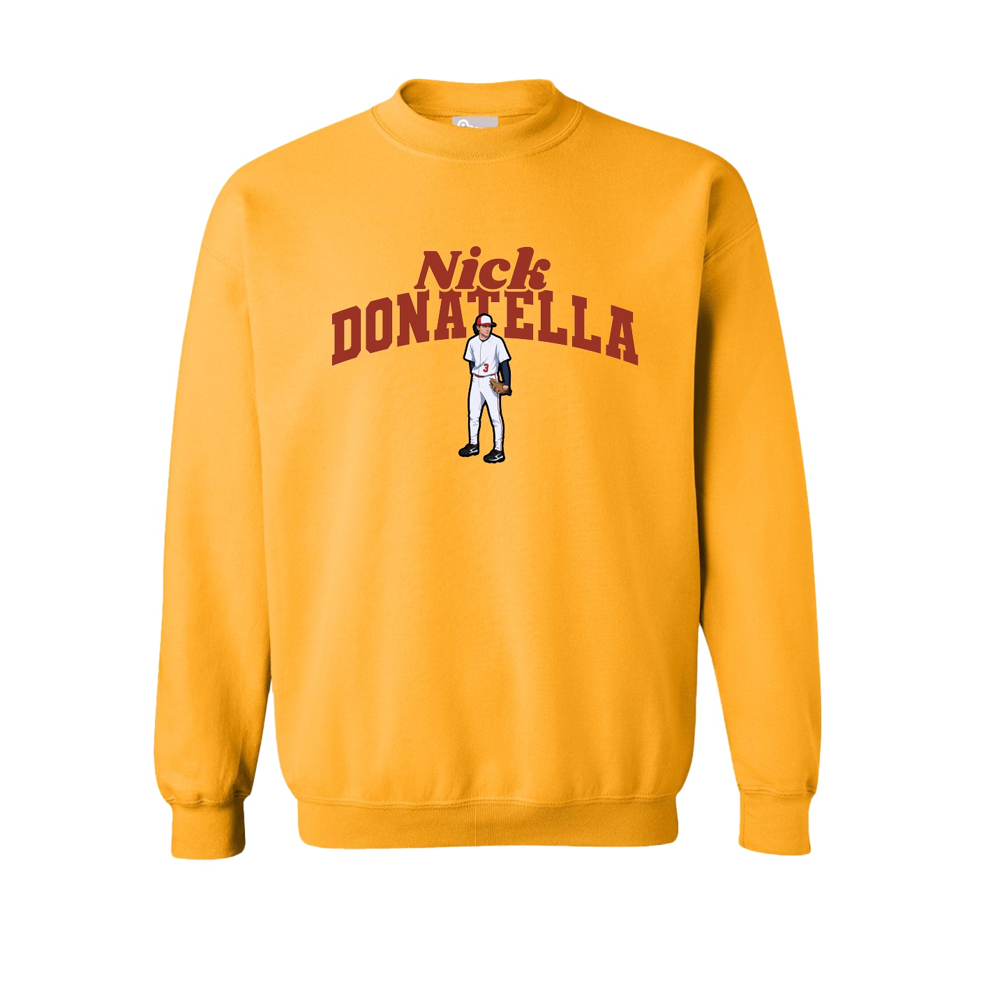 Fleece Crew — Signature Arch in Gold