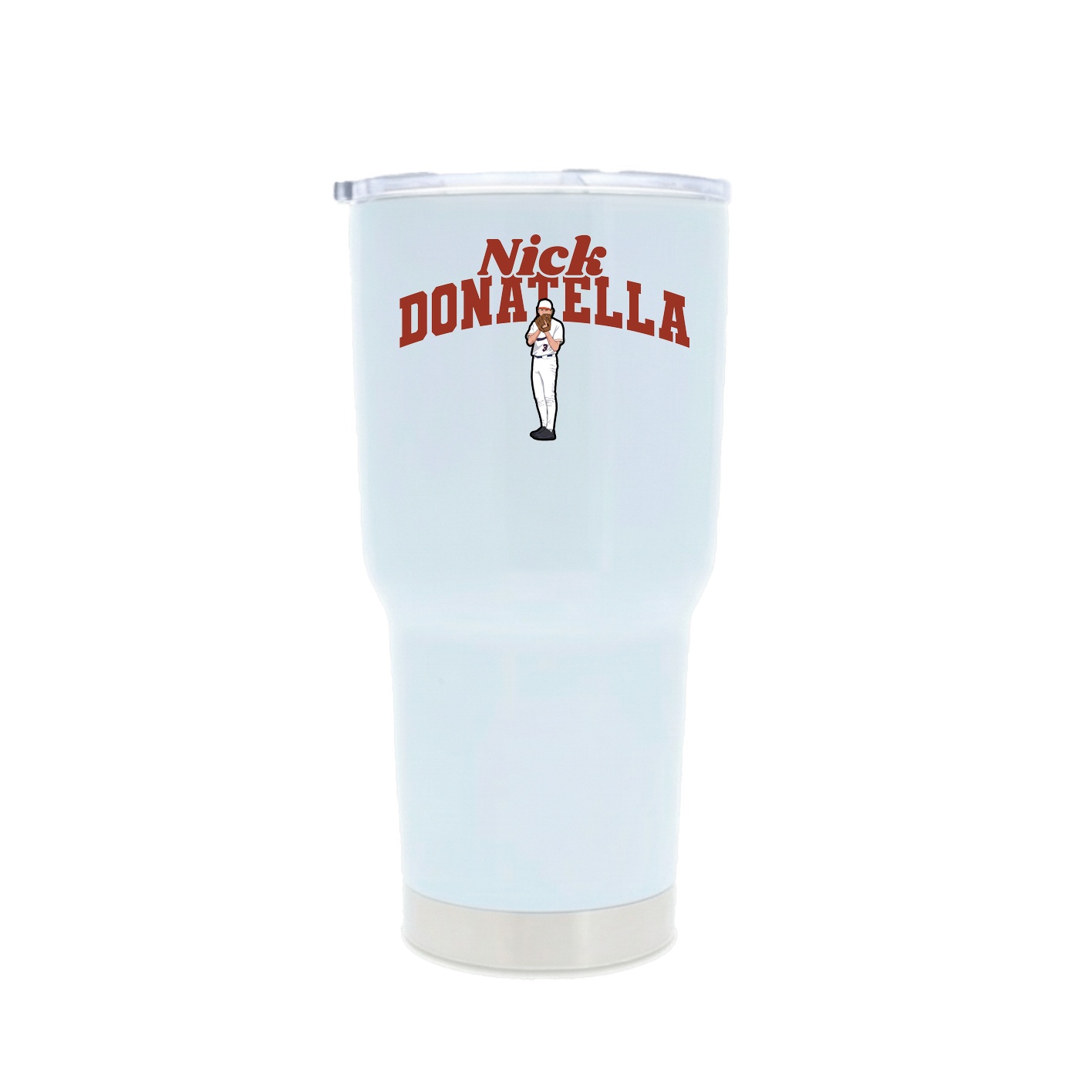 30oz Stainless Steel Tumbler — Signature Arch in White