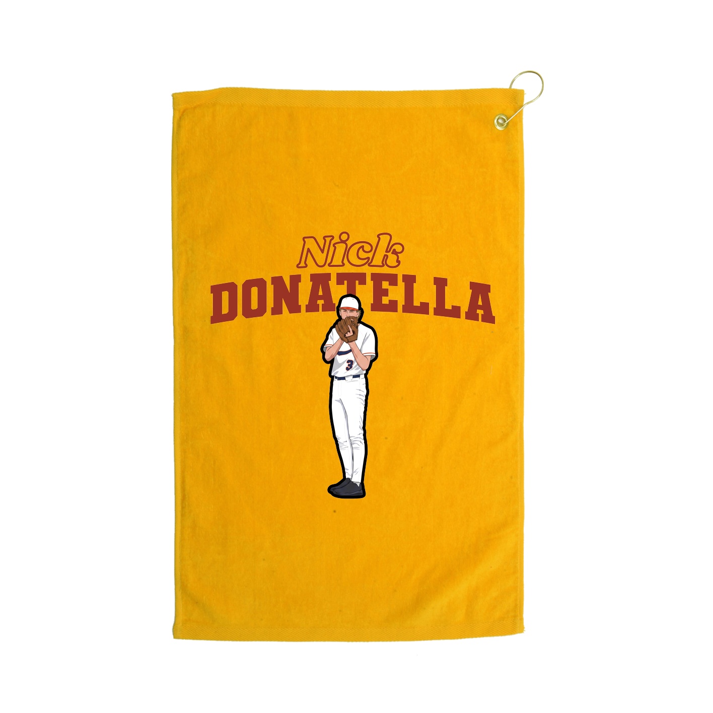 Golf Towel — Name Arch in Gold