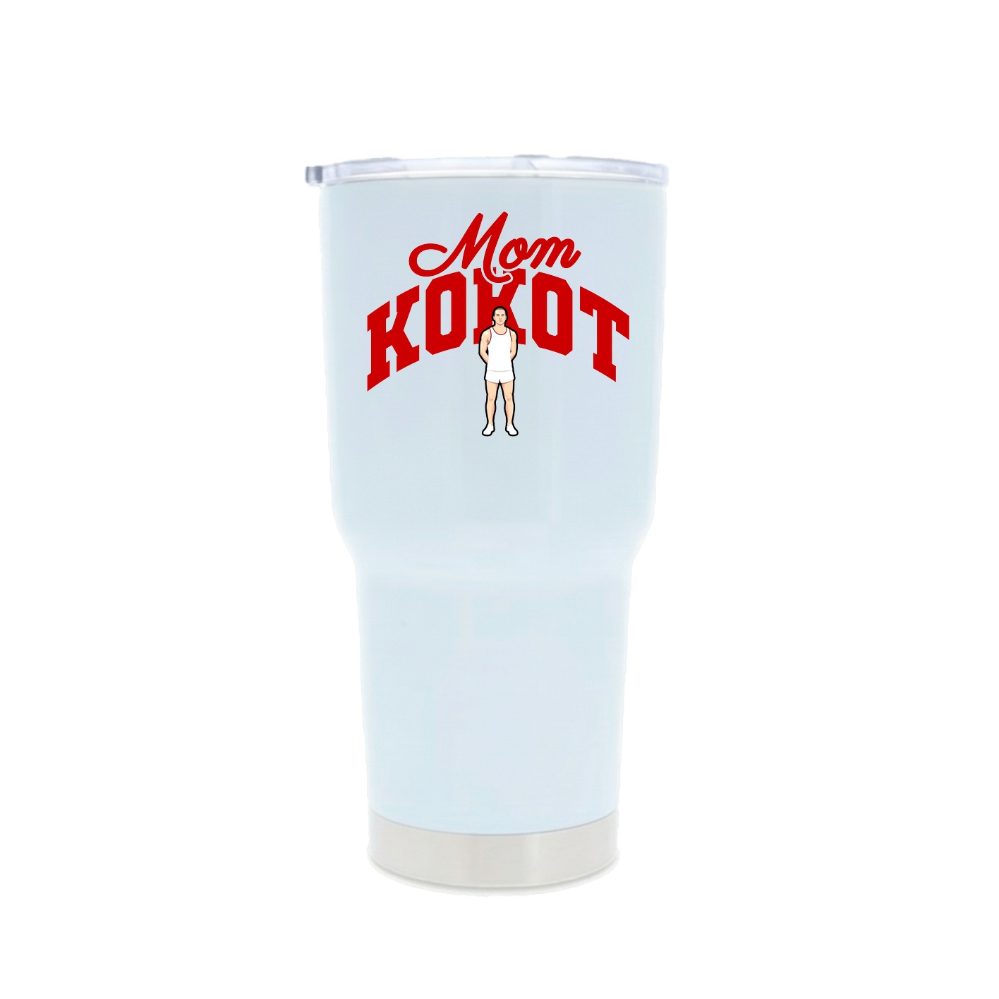 30oz Stainless Steel Tumbler — Mothers Day Arch in White