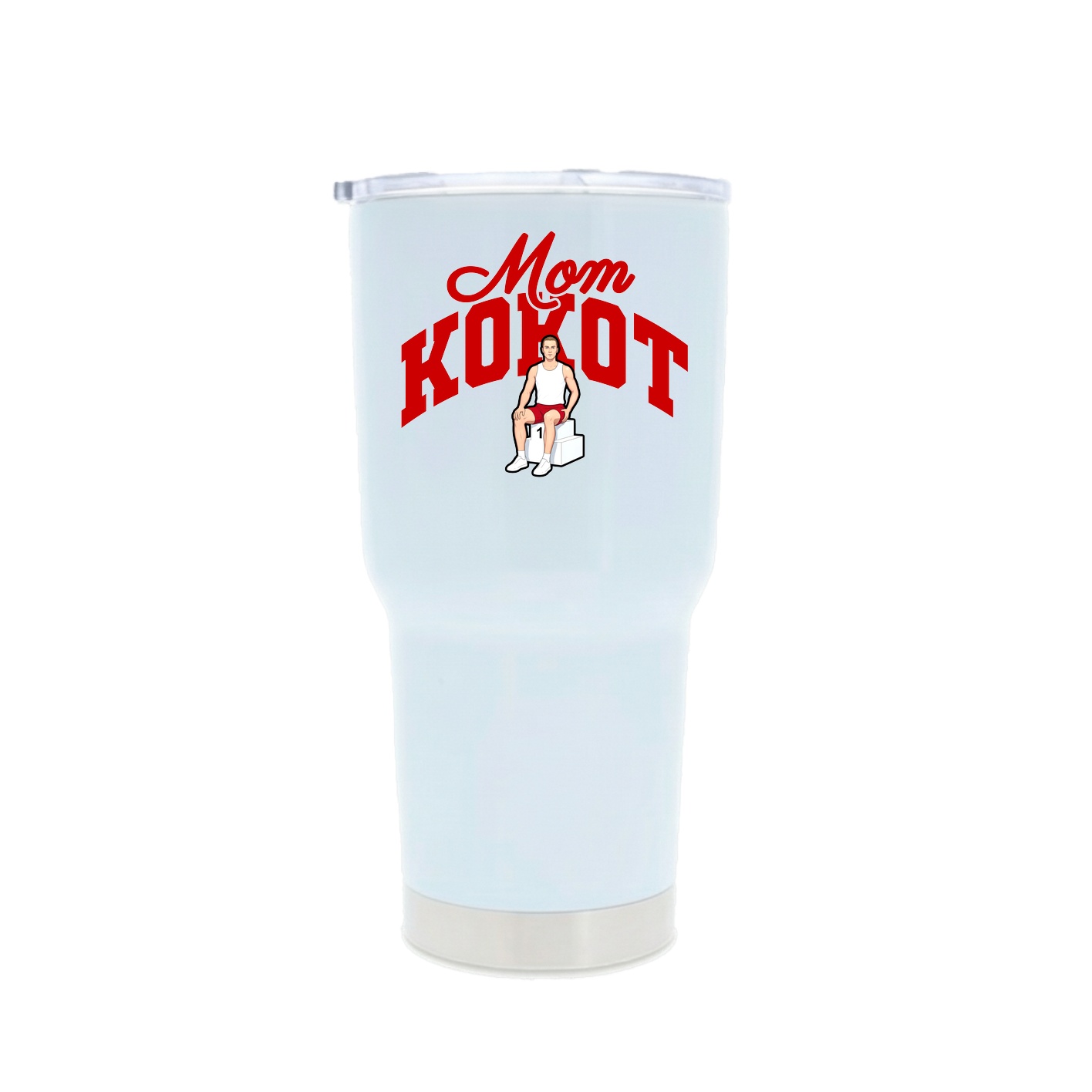 30oz Stainless Steel Tumbler — Mothers Day Arch in White