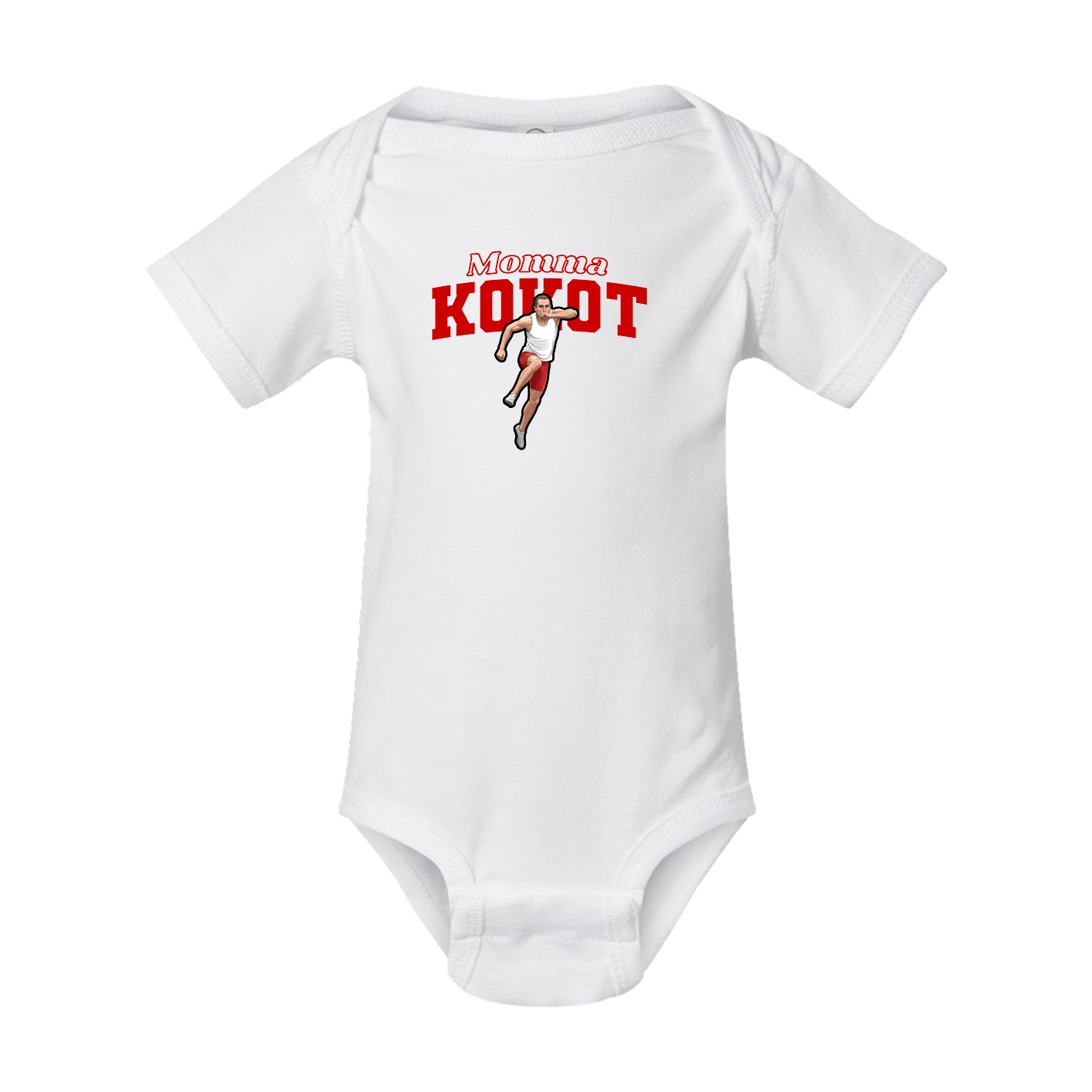 Baby Onesie — Mothers Day Block in White
