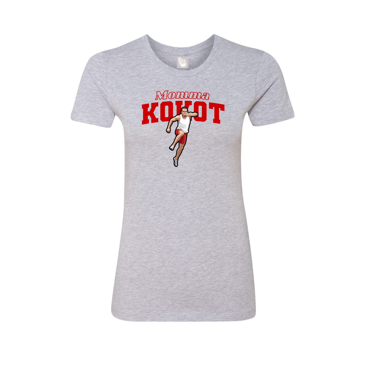 Womens Tee — Mothers Day Block in Grey