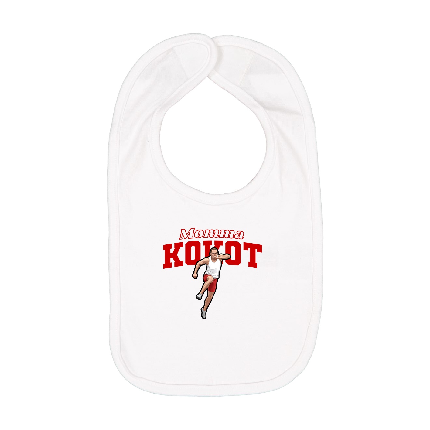 Infant Bib — Mothers Day Block in White