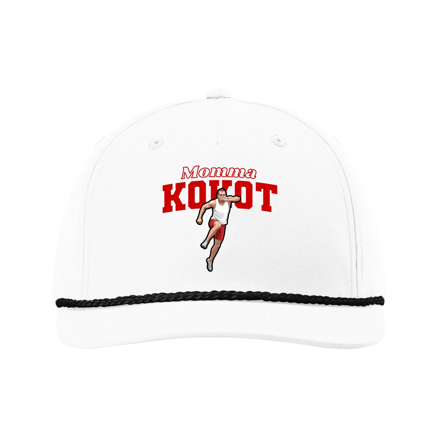 Five-Panel Classic Rope Cap — Mothers Day Block in White