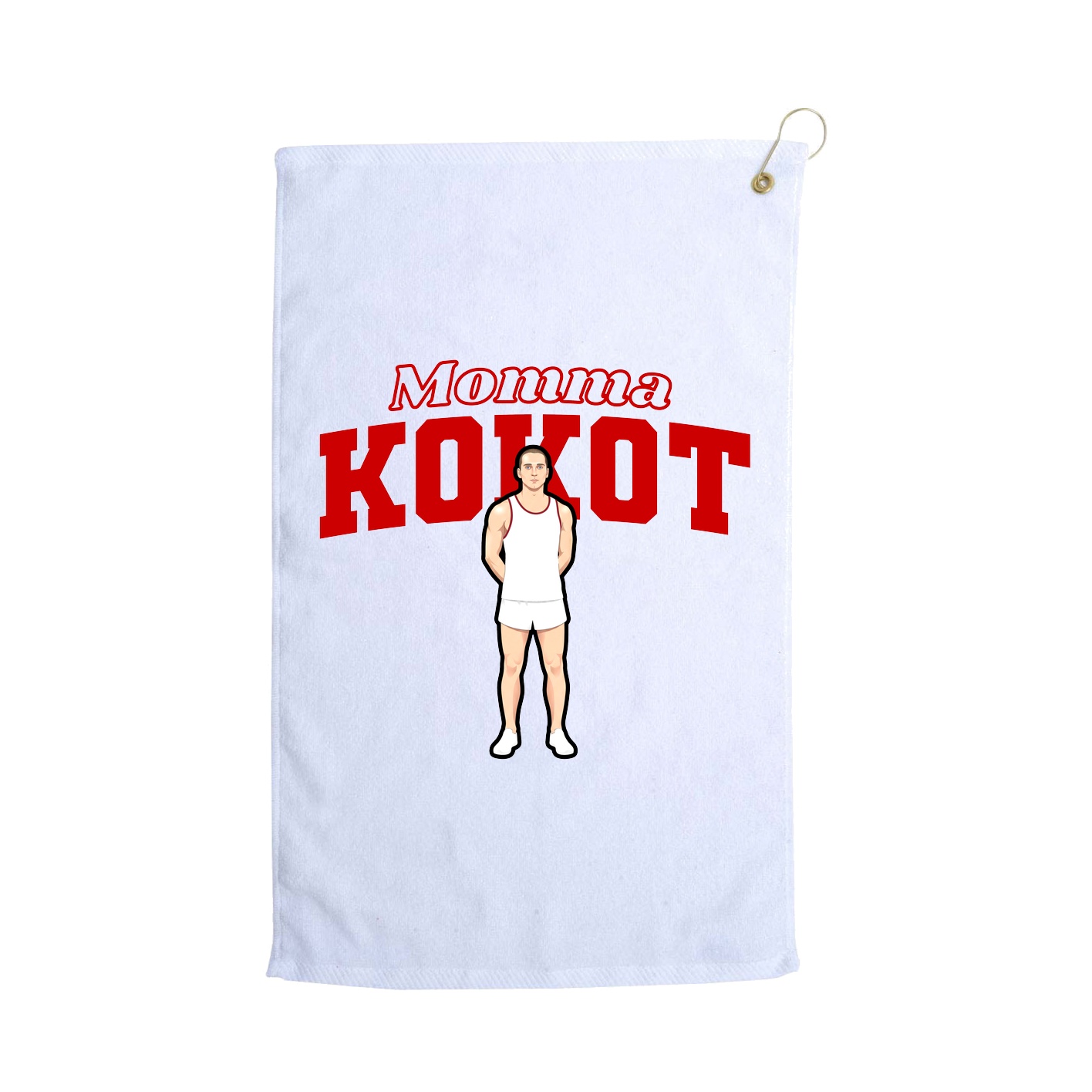Golf Towel — Mothers Day Block in White
