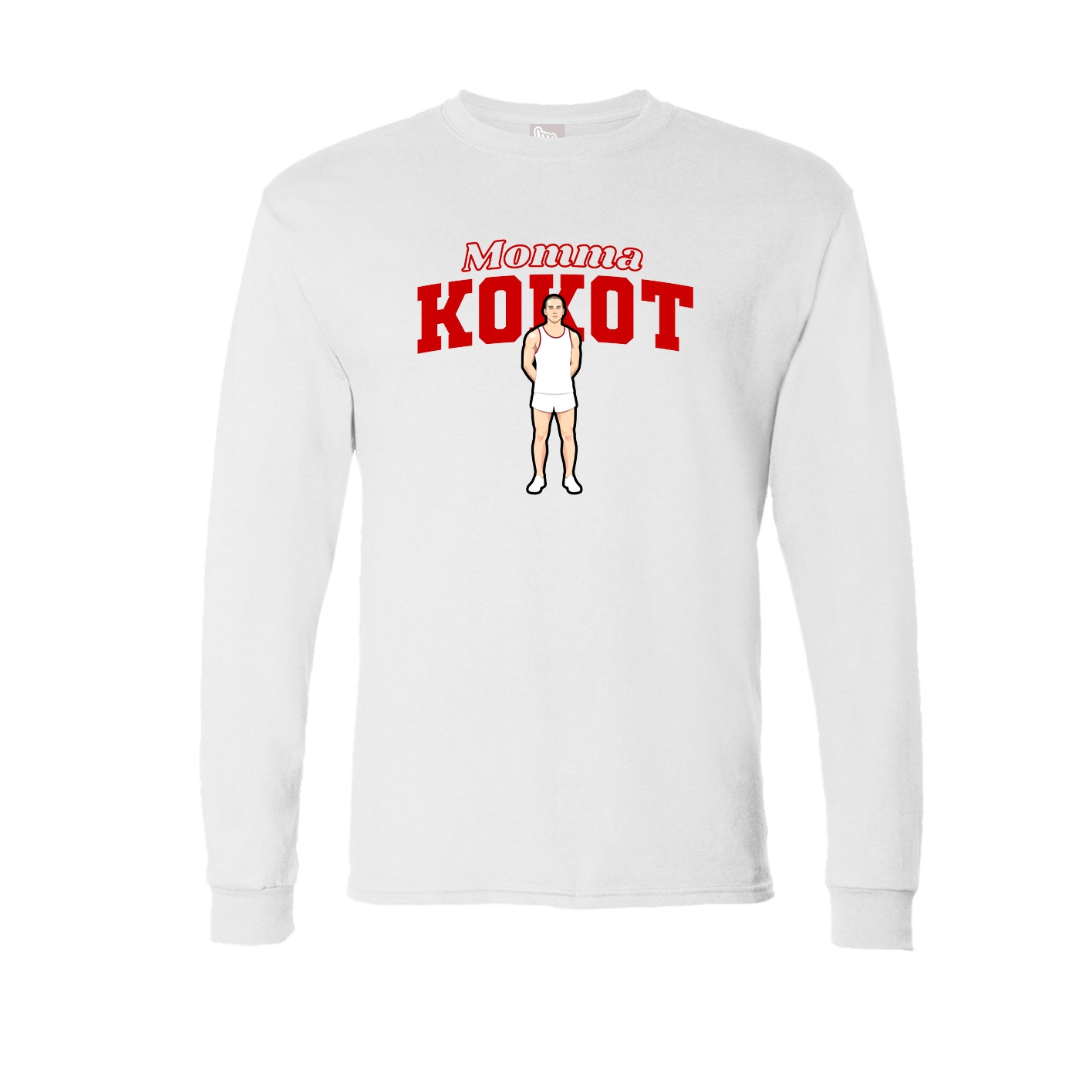 Long Sleeve Tee — Mothers Day Block in White