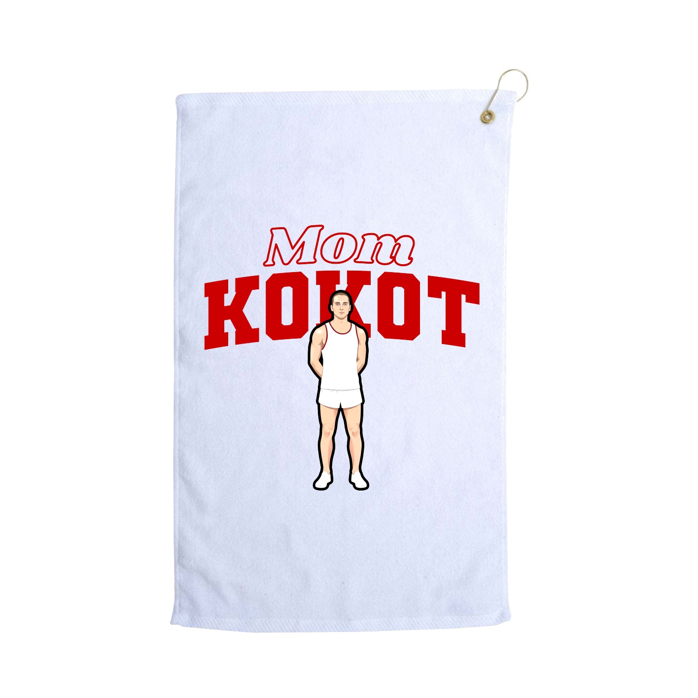 Golf Towel — Mothers Day Block in White
