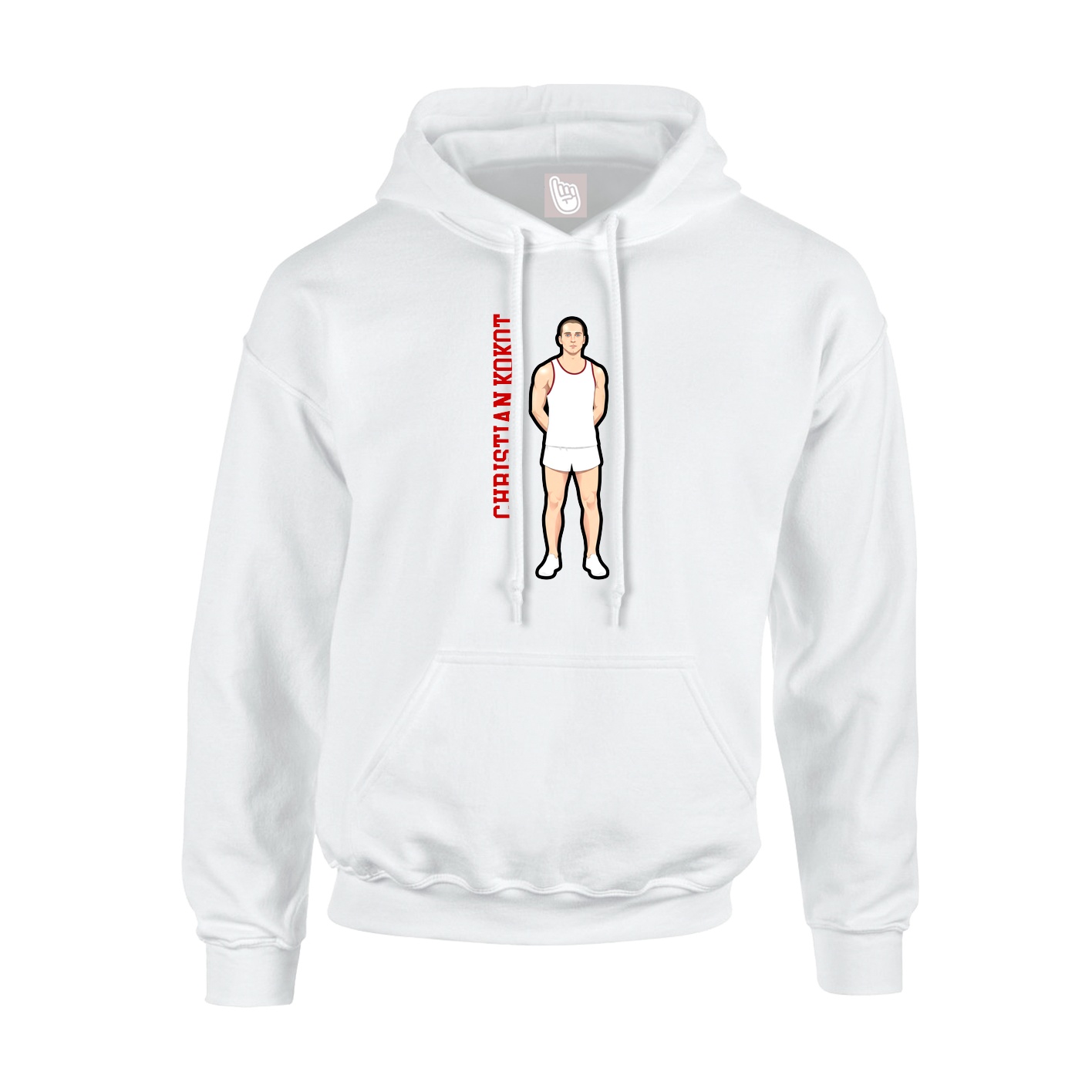 Hoodie — Name Vertical in White