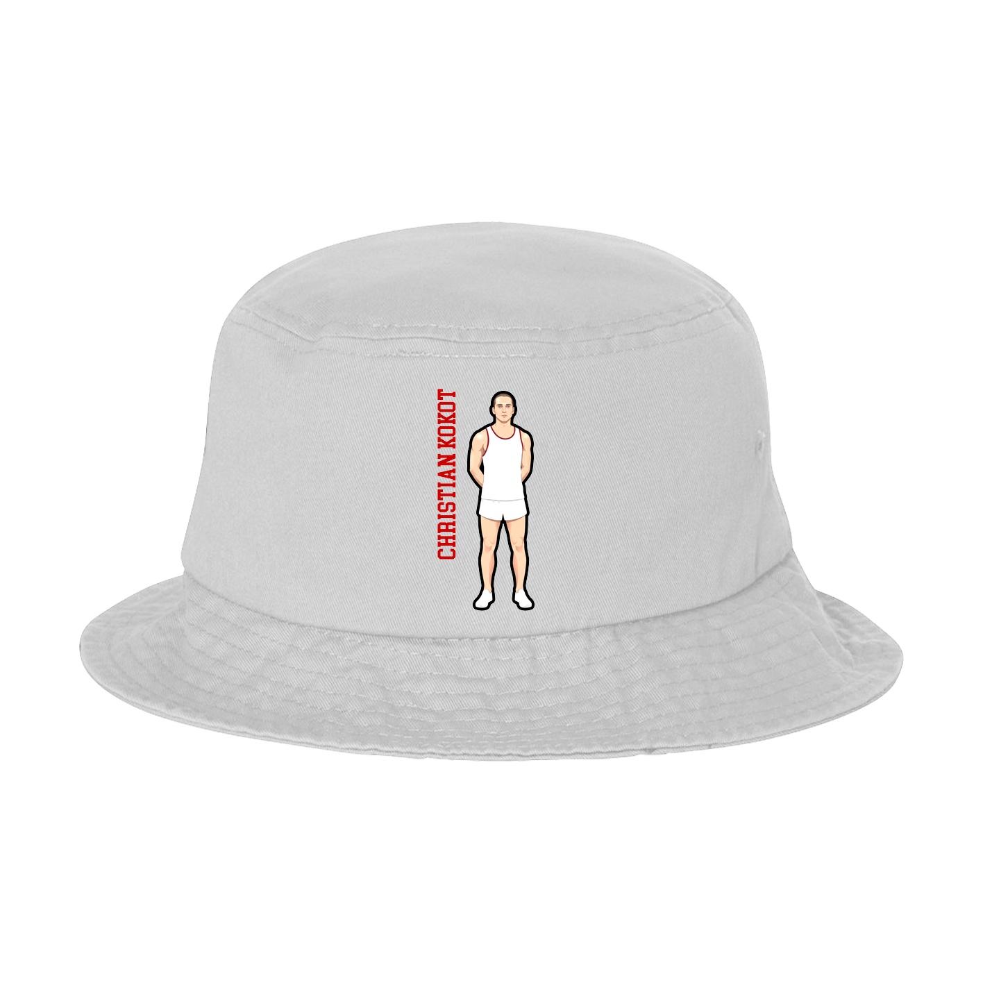 Bucket Cap — Name Vertical in White