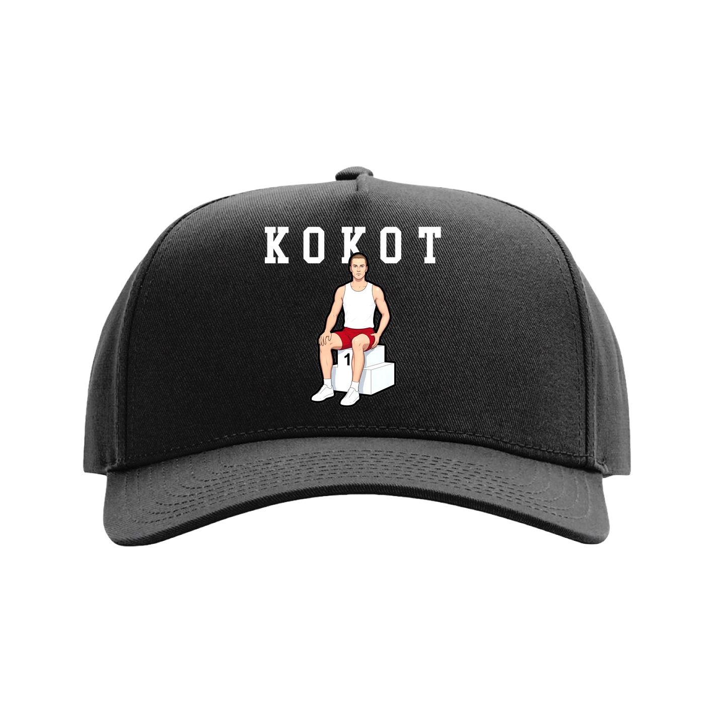 Full Fabric Five-Panel Champ Cap — Shirsey in Black