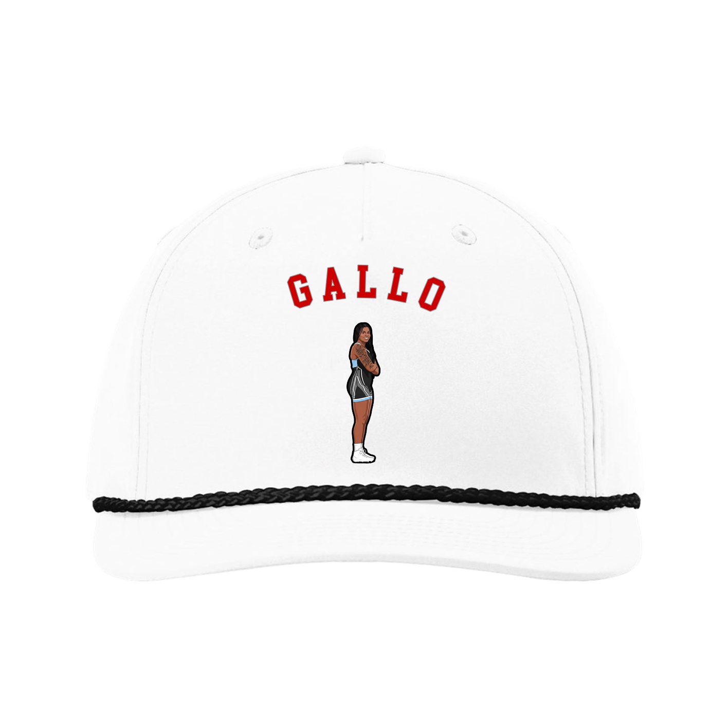 Five-Panel Classic Rope Cap — Shirsey Arch in White