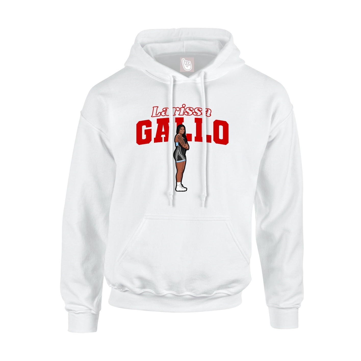 Hoodie — Name Arch in White