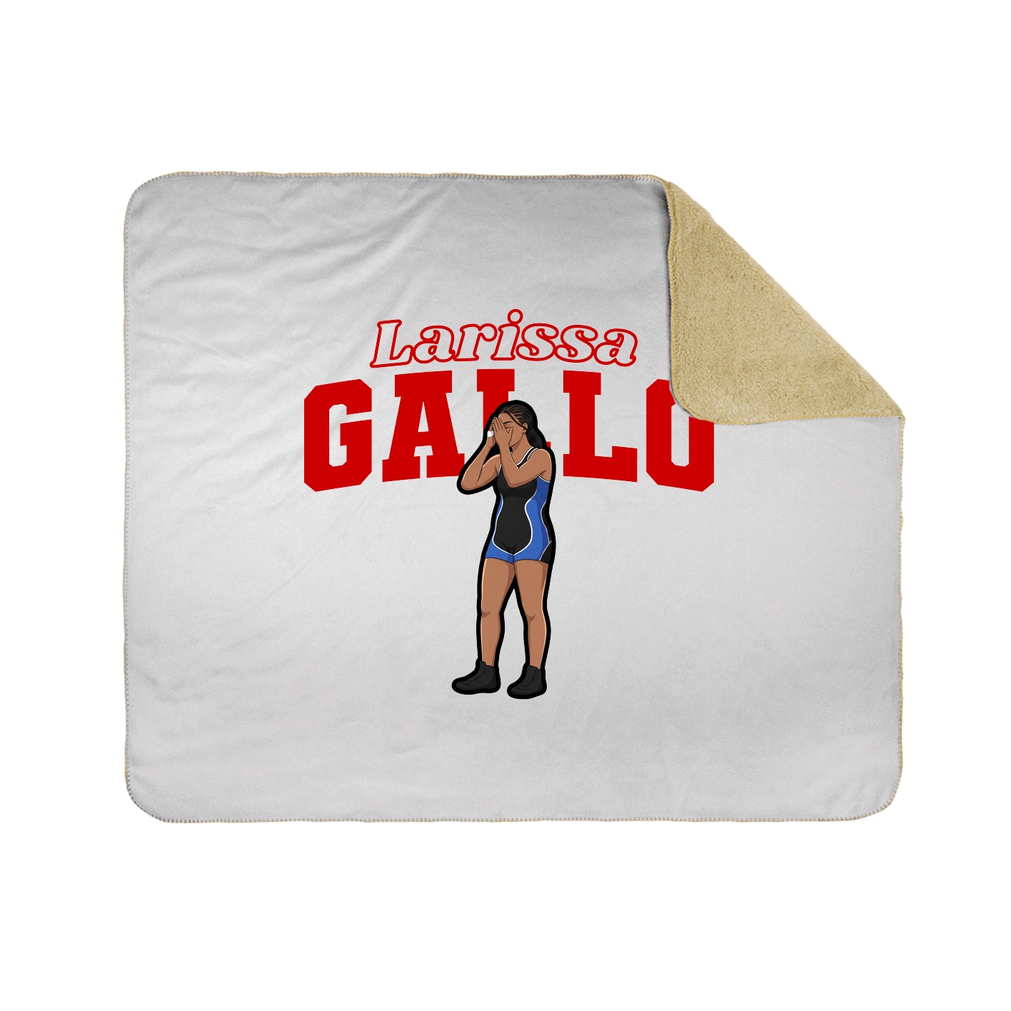 Throw Blanket — Name Arch in White