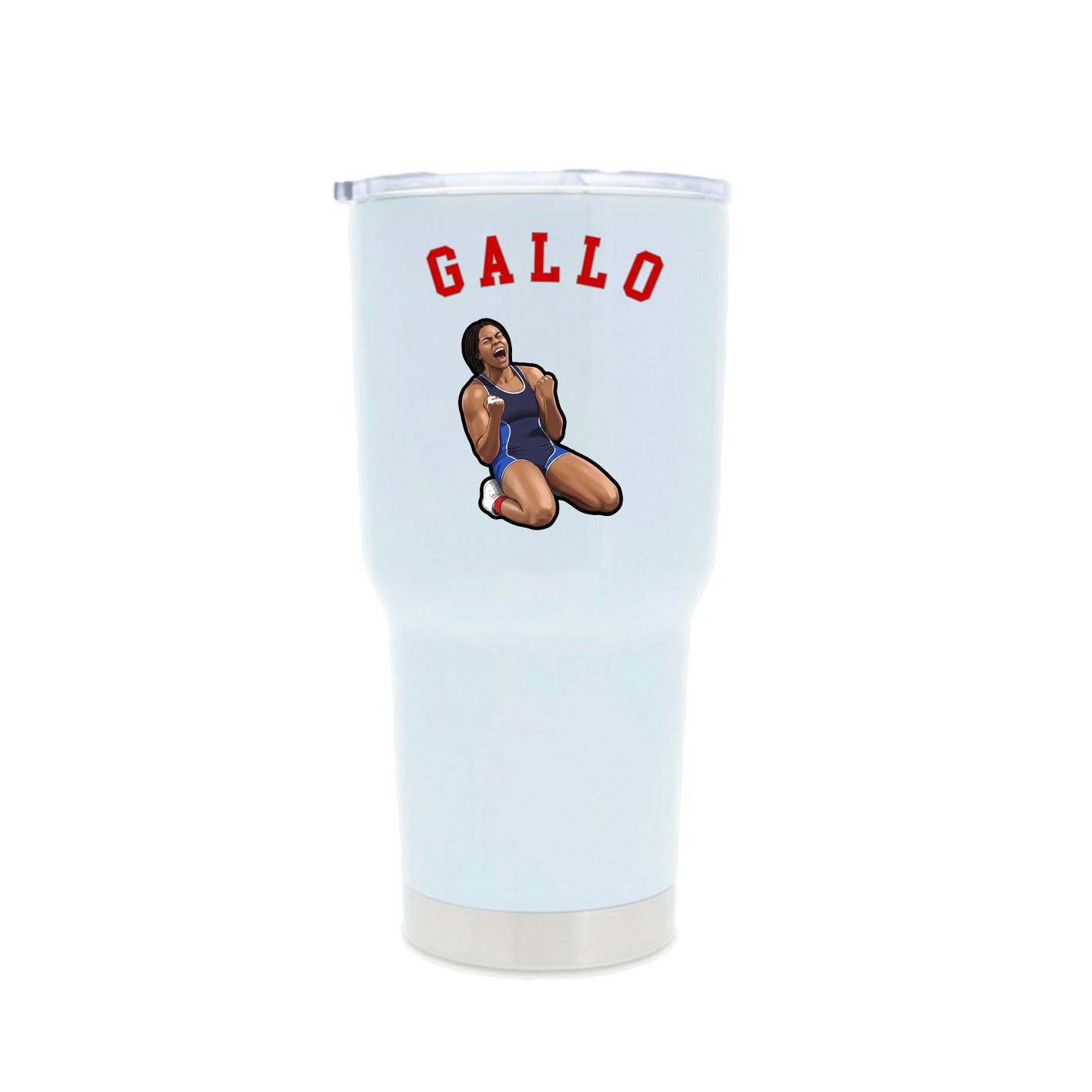30oz Stainless Steel Tumbler — Shirsey Arch in White