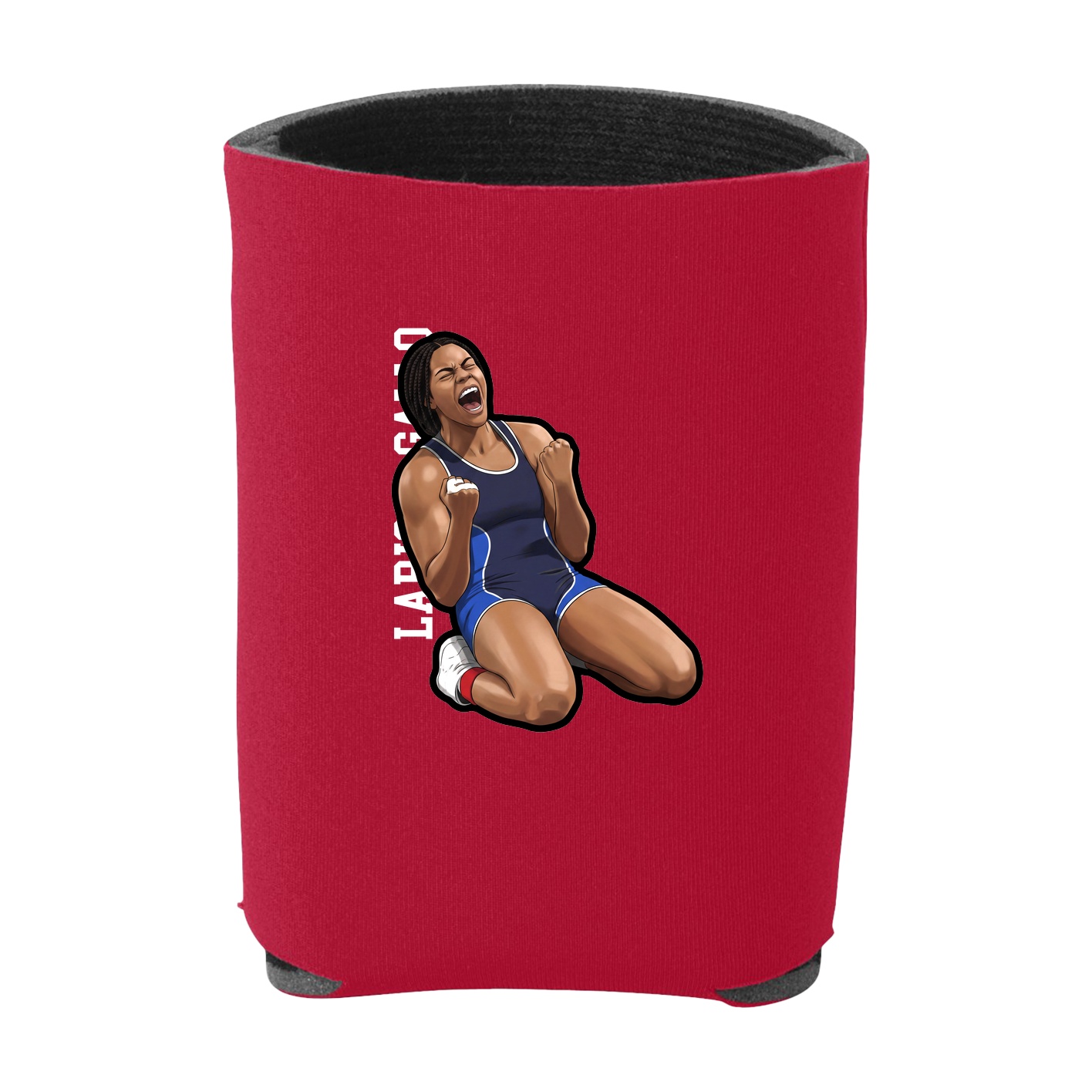 Can Holder — Name Vertical in Red