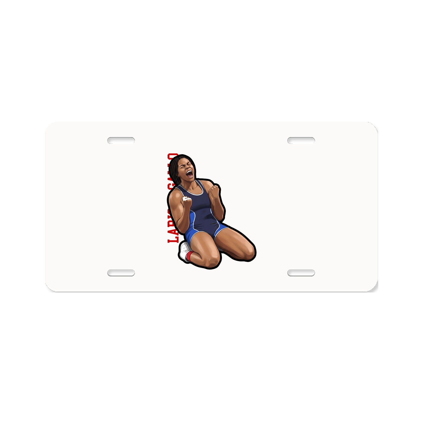 License Plate — Name Vertical in Classic