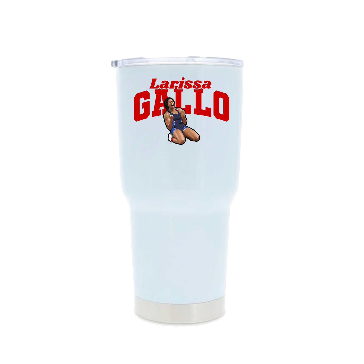30oz Stainless Steel Tumbler — Signature Arch in White