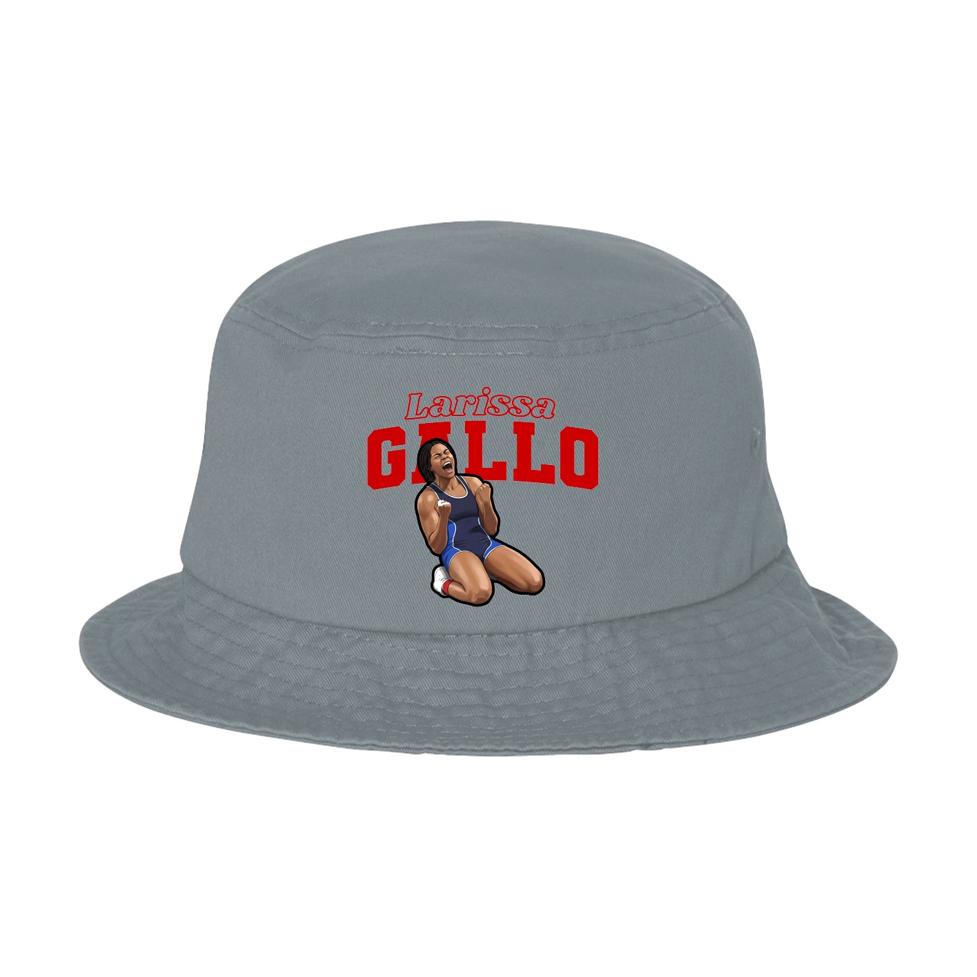 Bucket Cap — Name Arch in Grey
