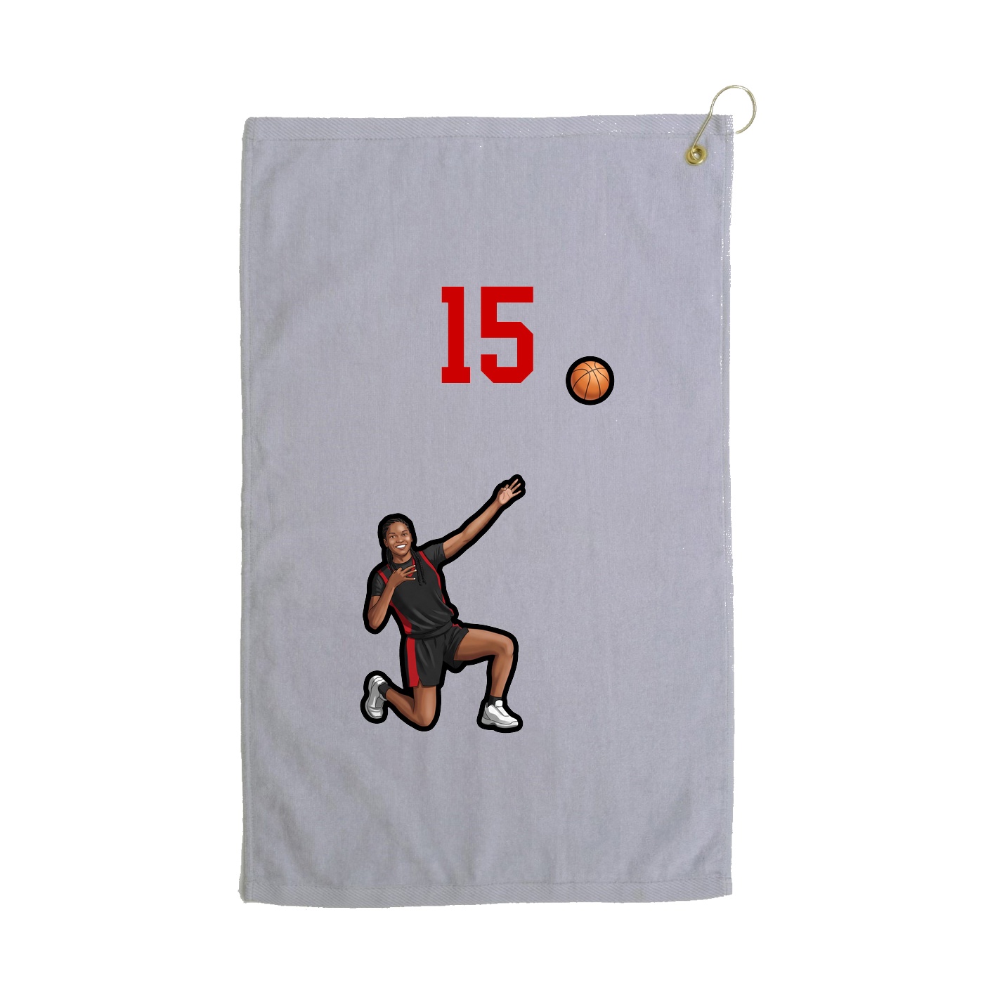 Golf Towel — Number Top in Grey