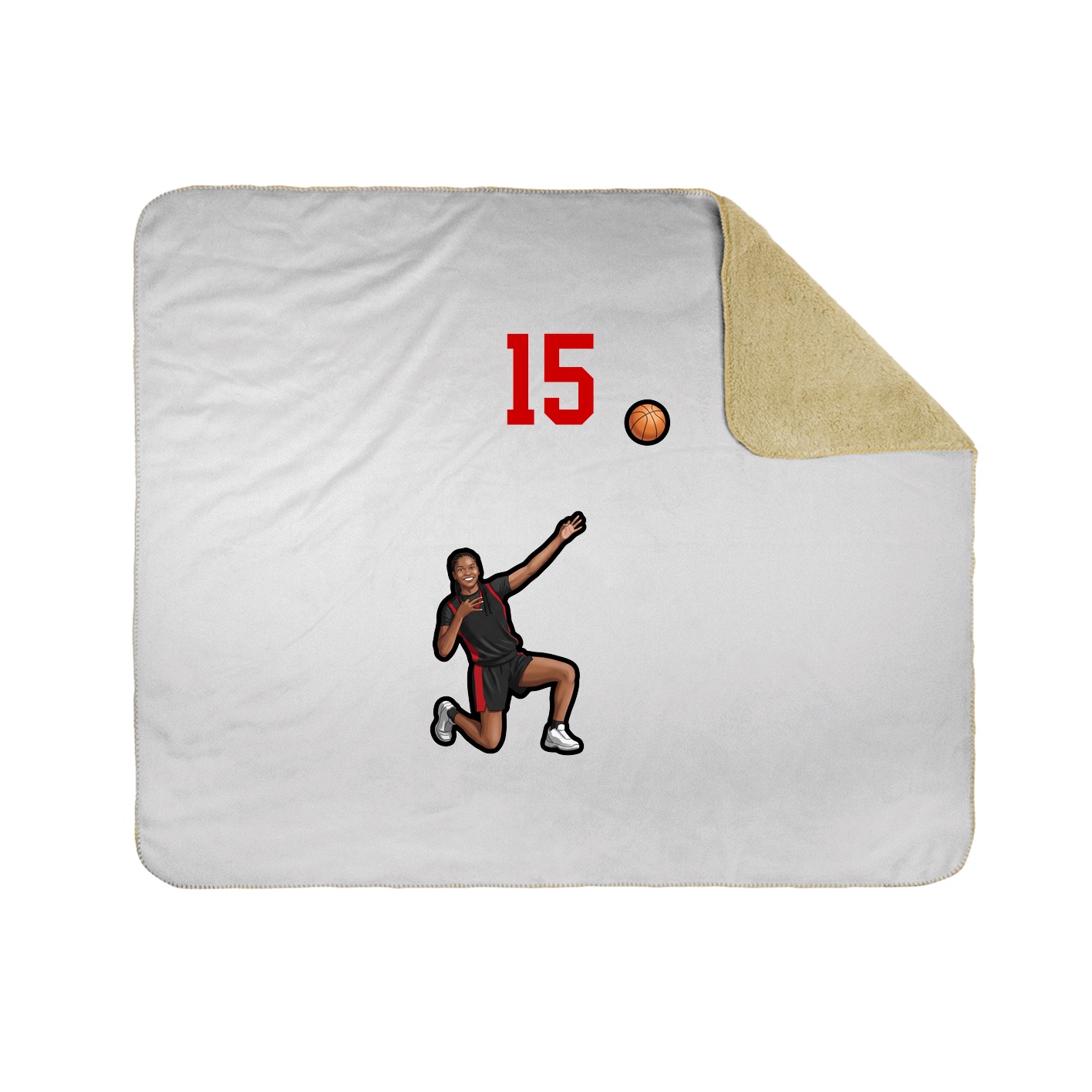 Throw Blanket — Number Top in White