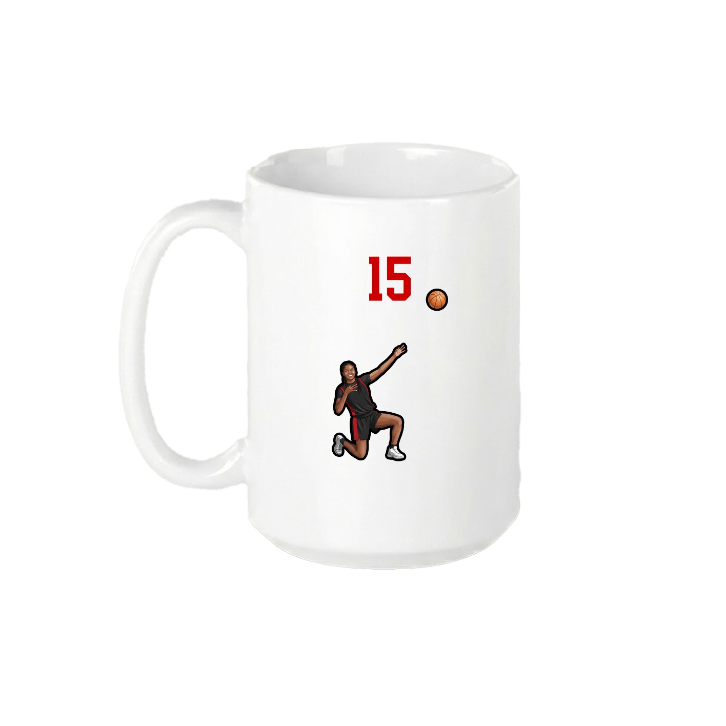 15oz Coffee Mug — Number Top in White