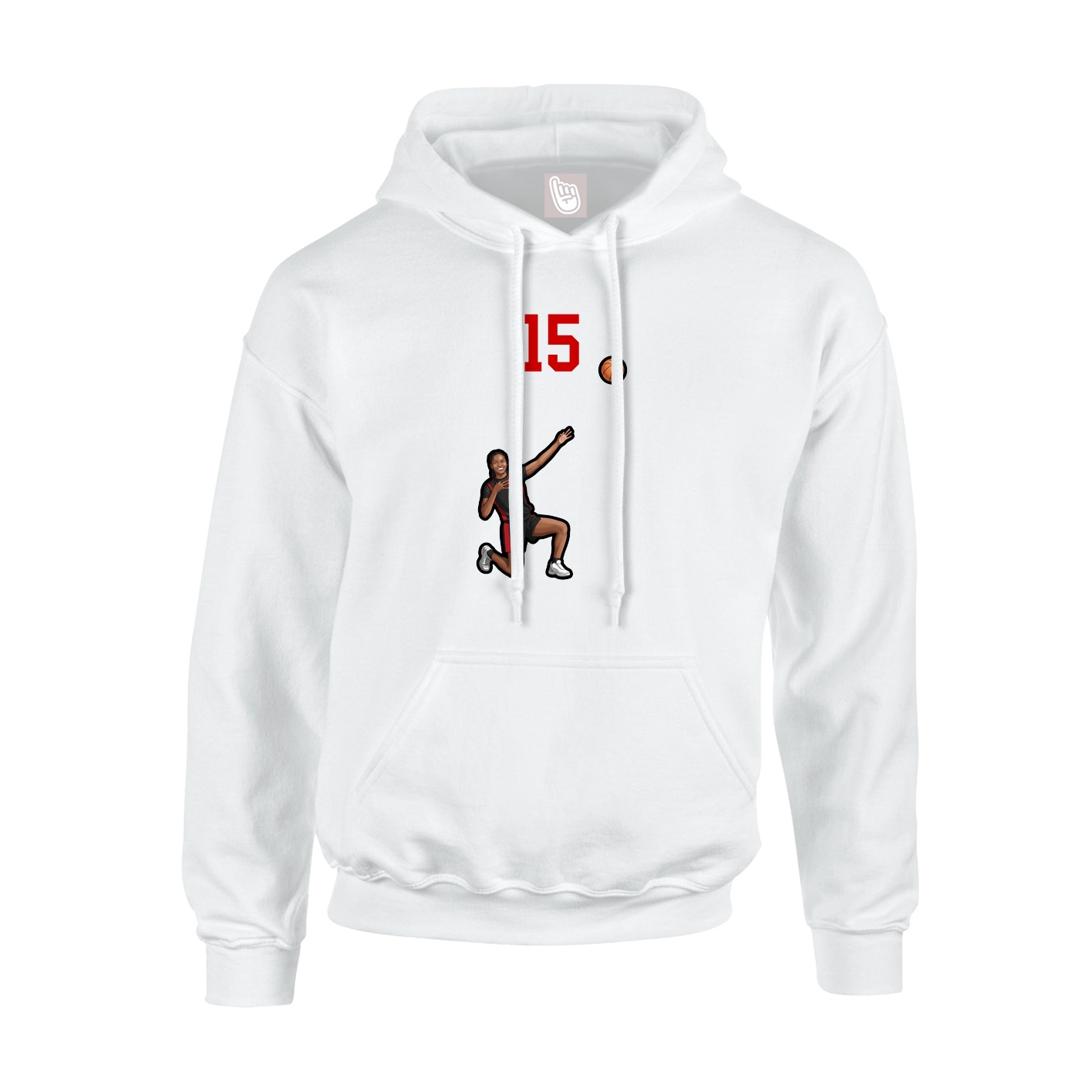 Hoodie — Number Top in White
