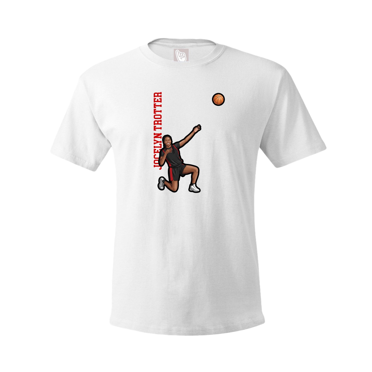 Youth Tee — Name Vertical in White