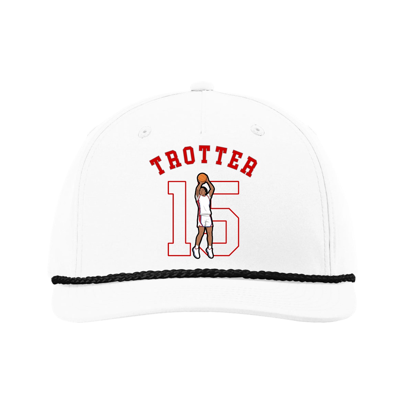 Five-Panel Classic Rope Cap — Shirsey Arch in White