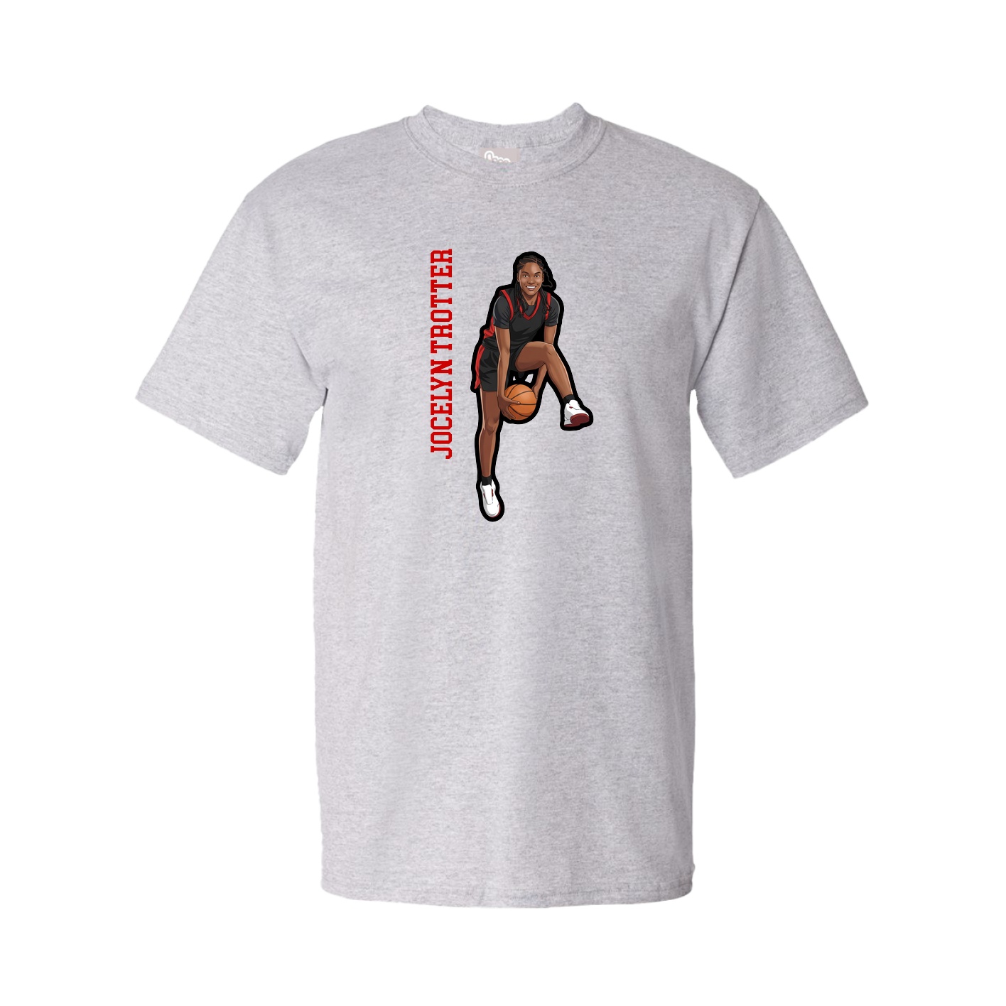 Tee — Name Vertical in Grey