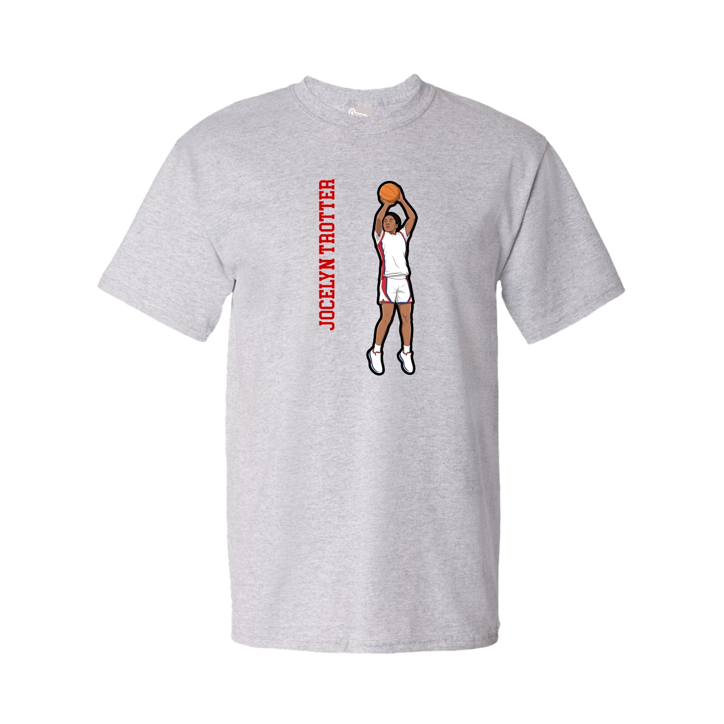 Youth Tee — Name Vertical in Grey