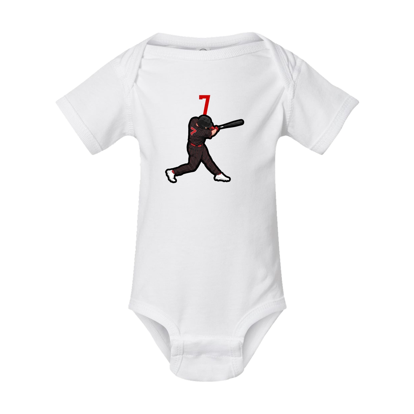 Baby Onesie — Number Top in White