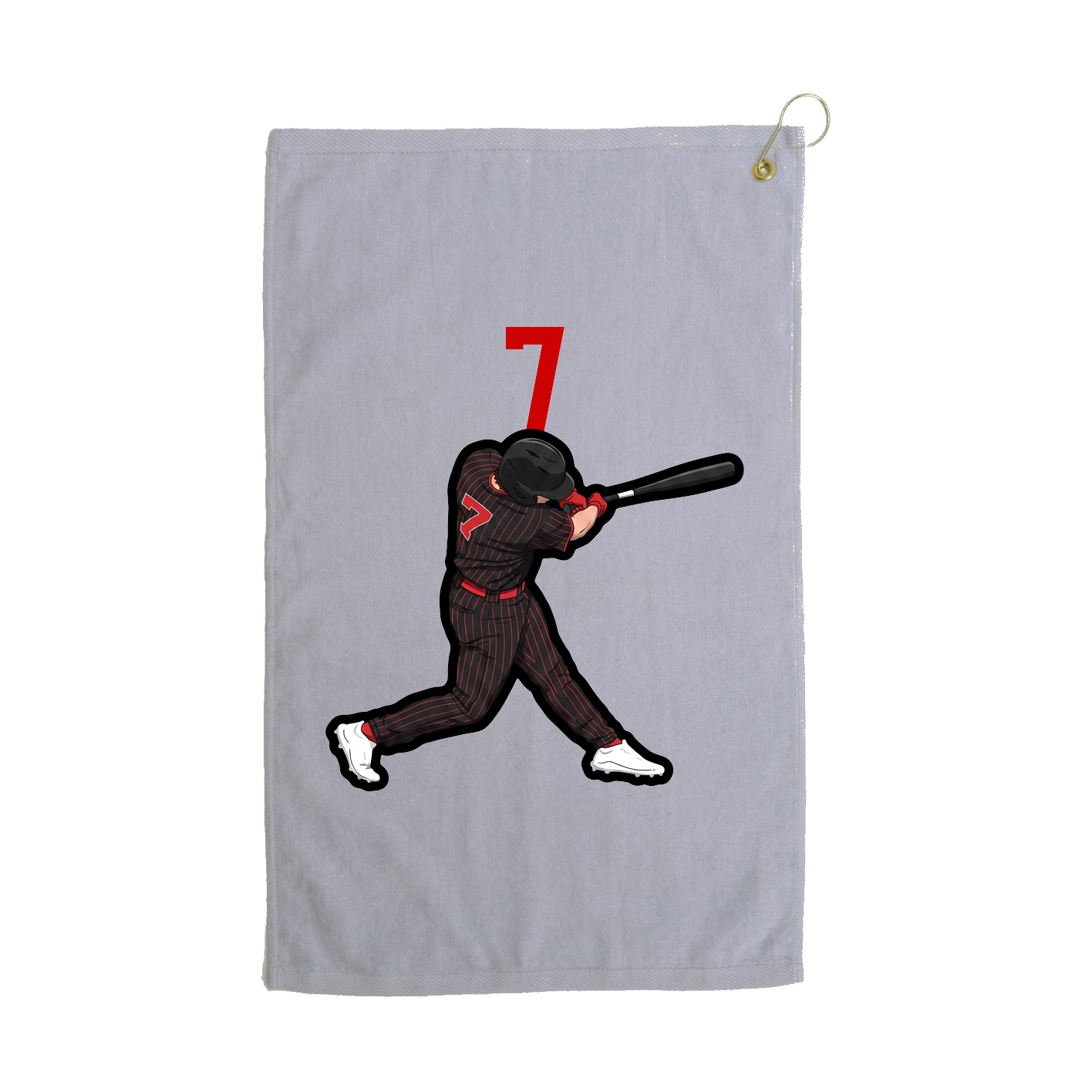 Golf Towel — Number Top in Grey