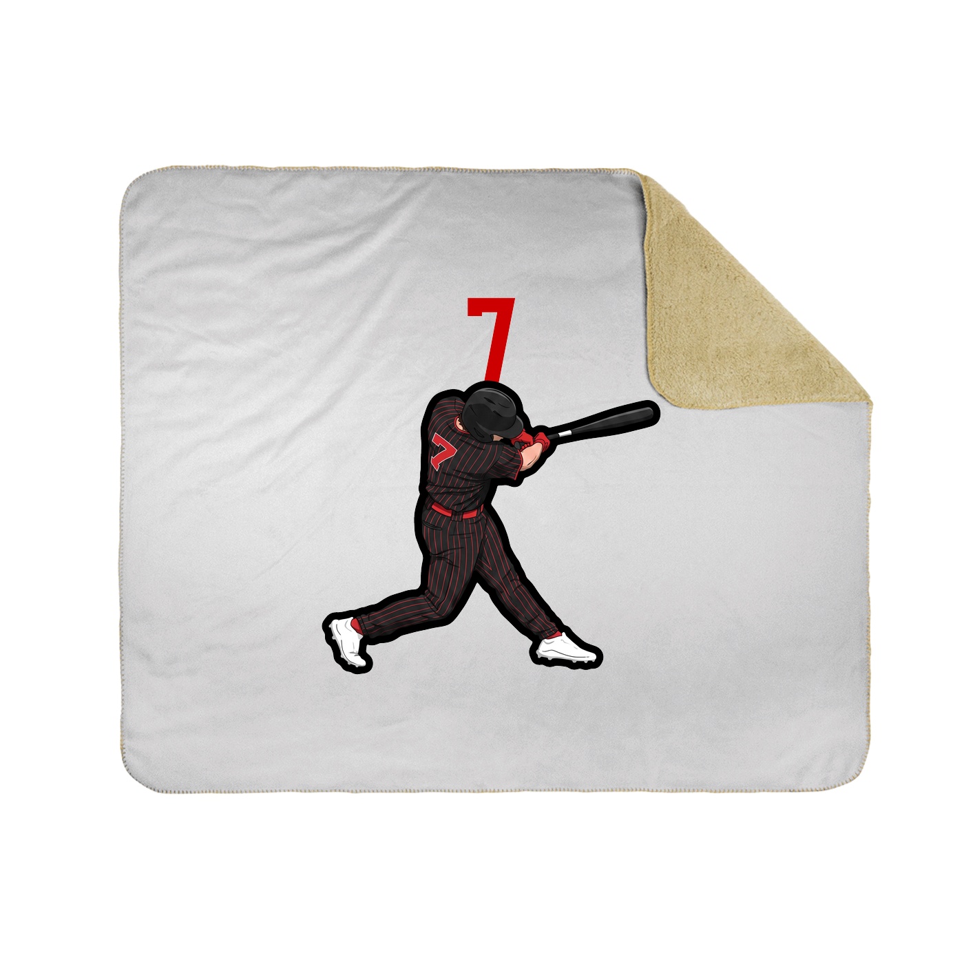 Throw Blanket — Number Top in White