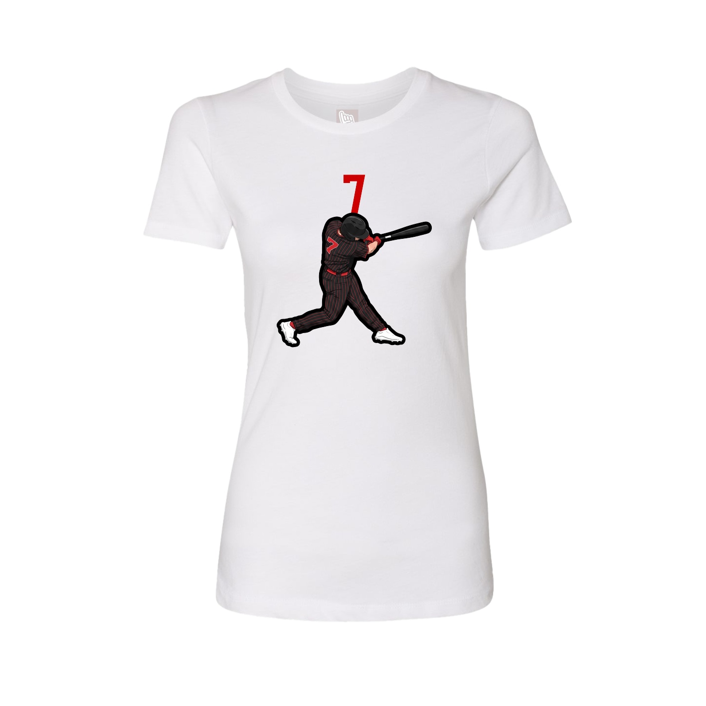 Womens Tee — Number Top in White