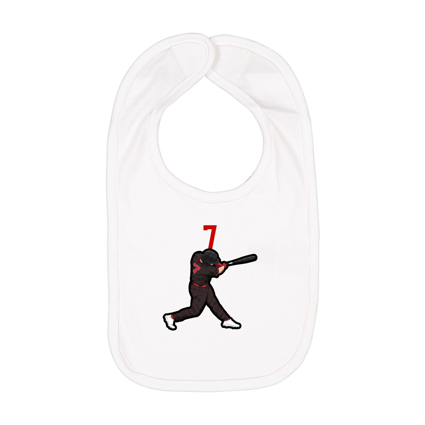 Infant Bib — Number Top in White