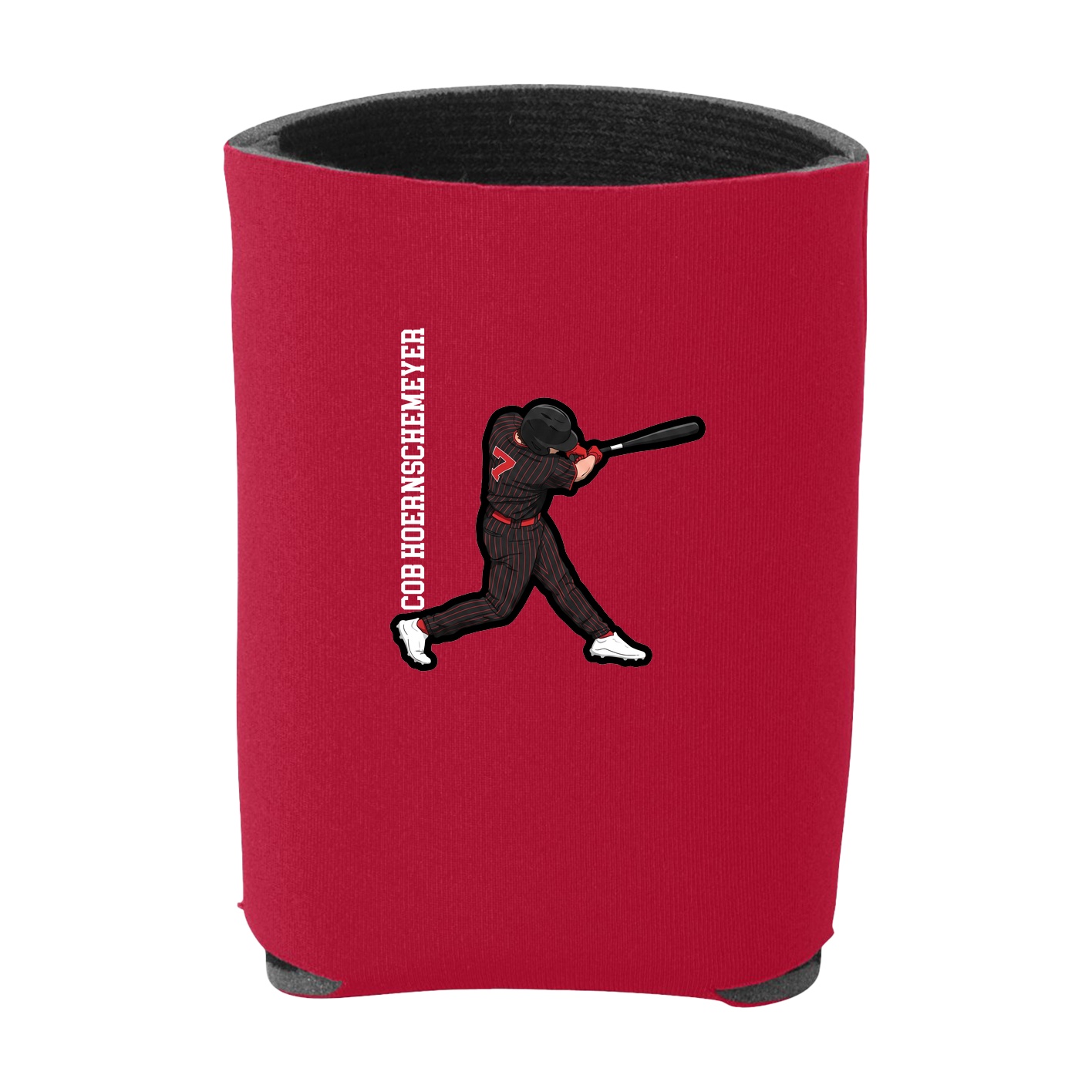 Can Holder — Name Vertical in Red
